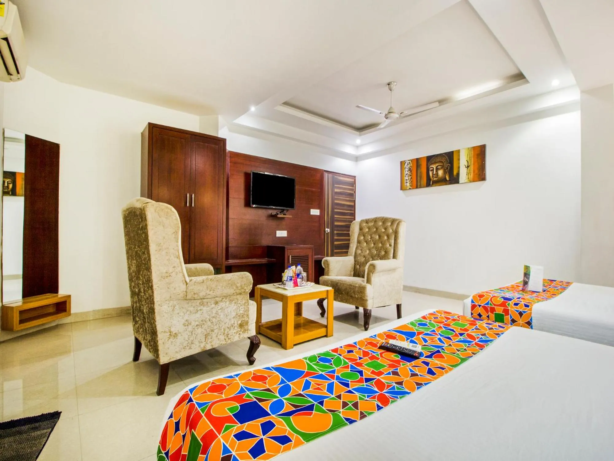 Bed in FabHotel Star Delhi Airport