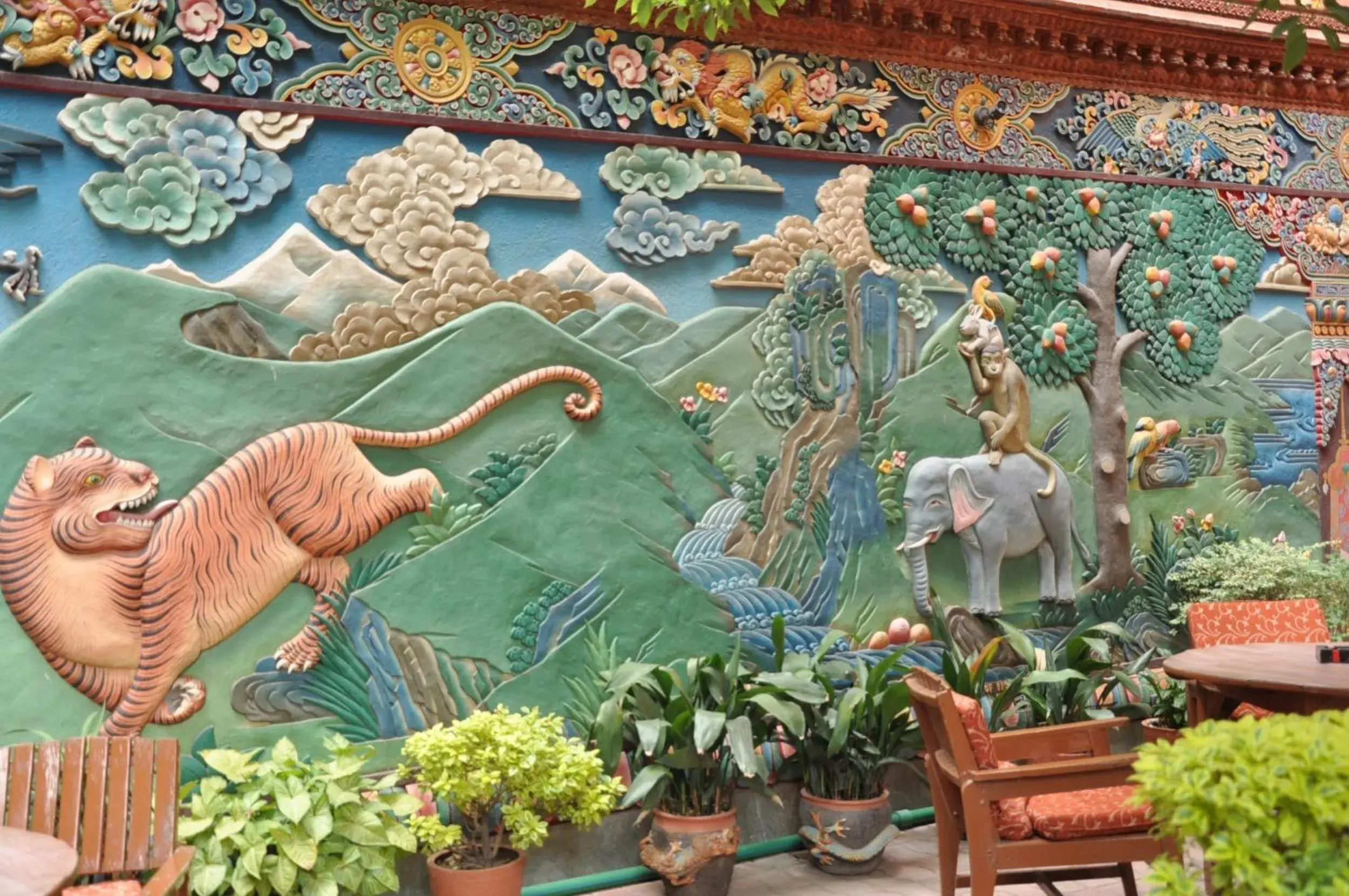 Garden, Bird's-eye View in Tibet Guest House