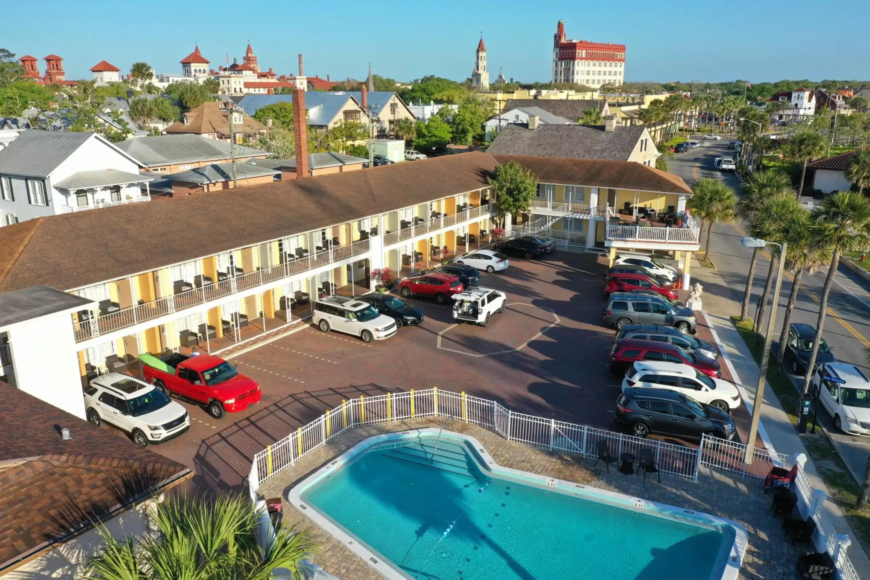 Bird's eye view in Historic Waterfront Marion Motor Lodge in downtown St Augustine