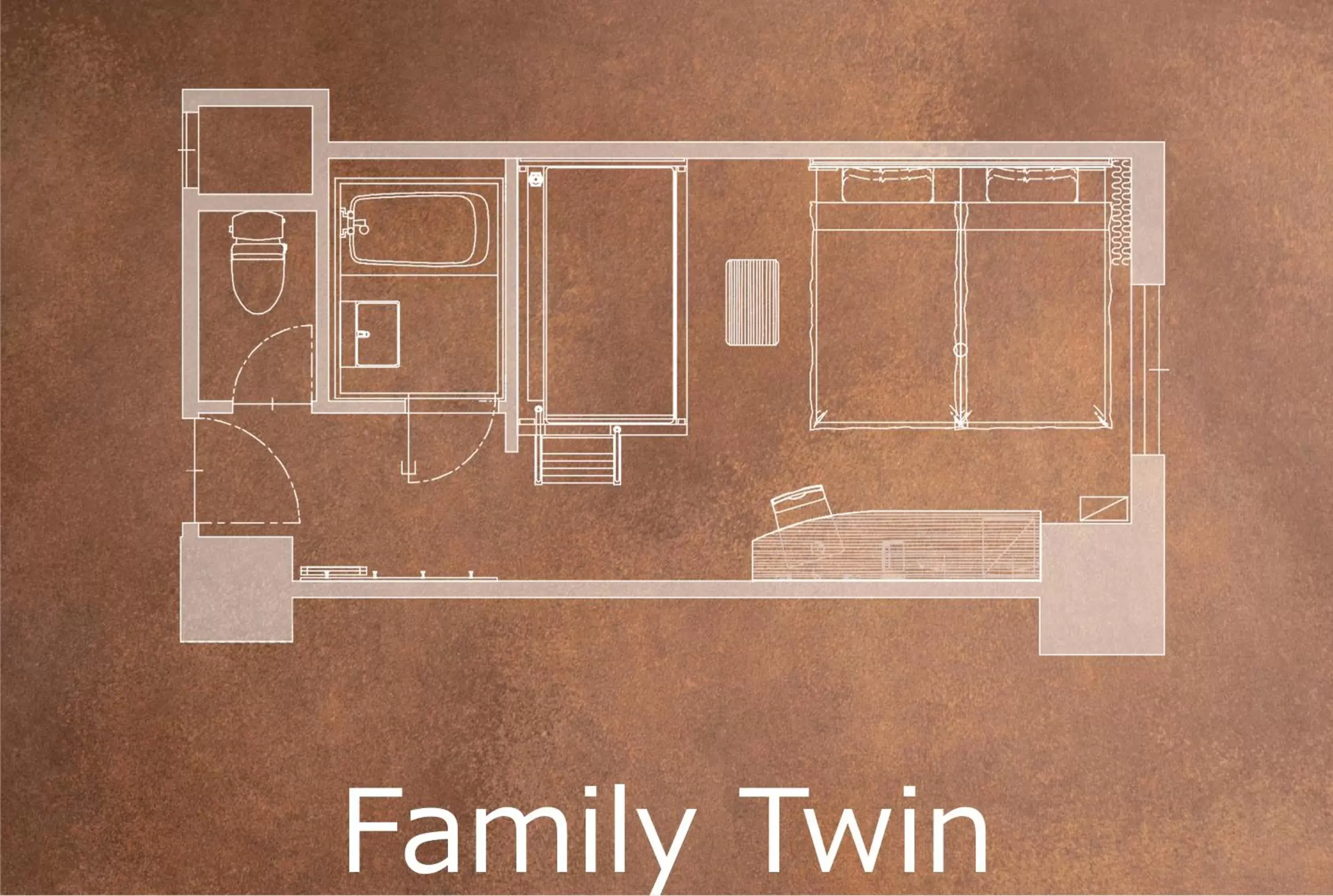 Photo of the whole room, Floor Plan in Hotel Torifito Otaru Canal