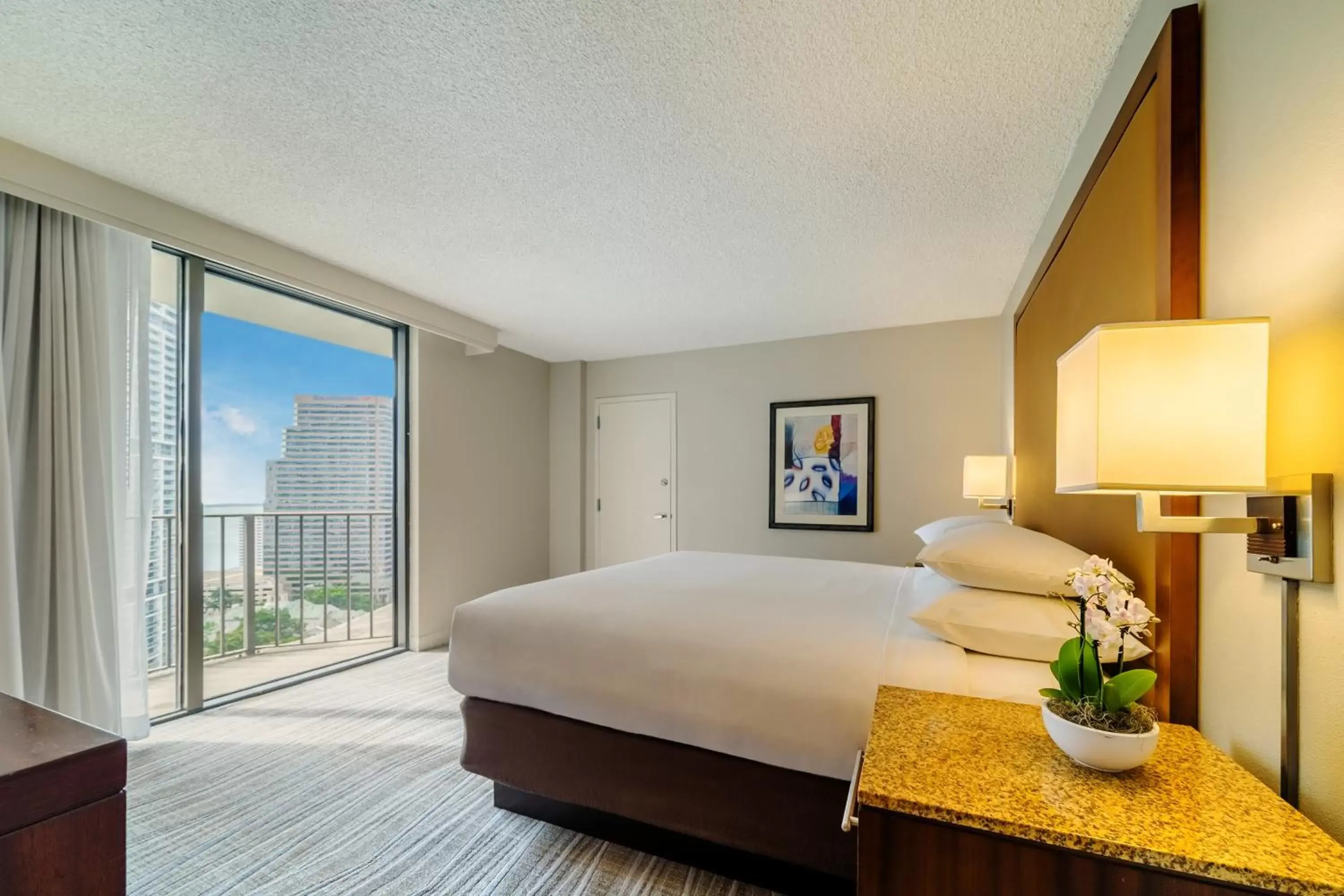 View (from property/room), Bed in Hyatt Regency Miami
