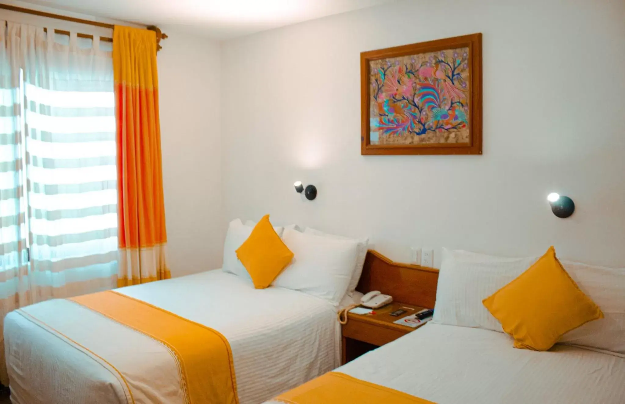 Bed in Hotel Oaxaca Real