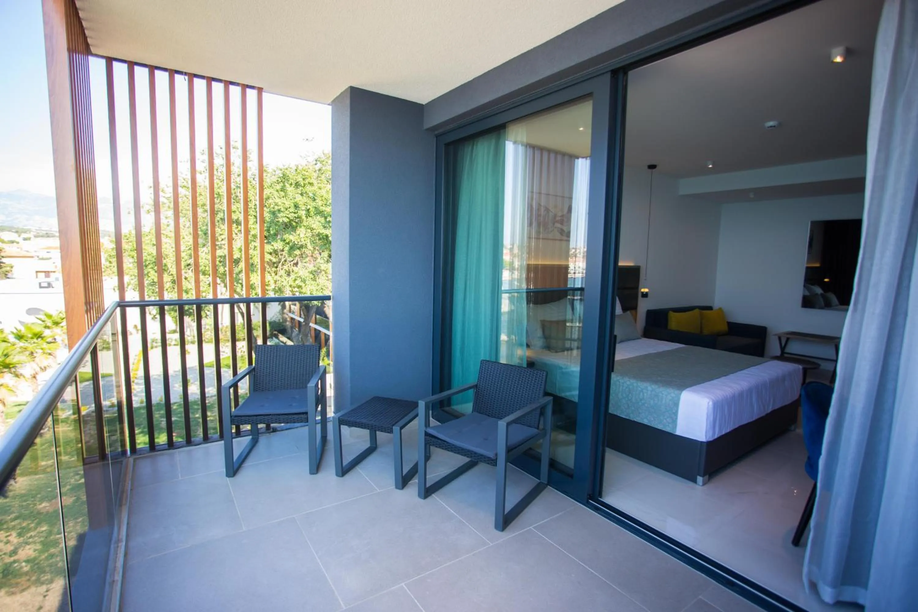 Balcony/Terrace, Bed in LIBERTY PLAZA