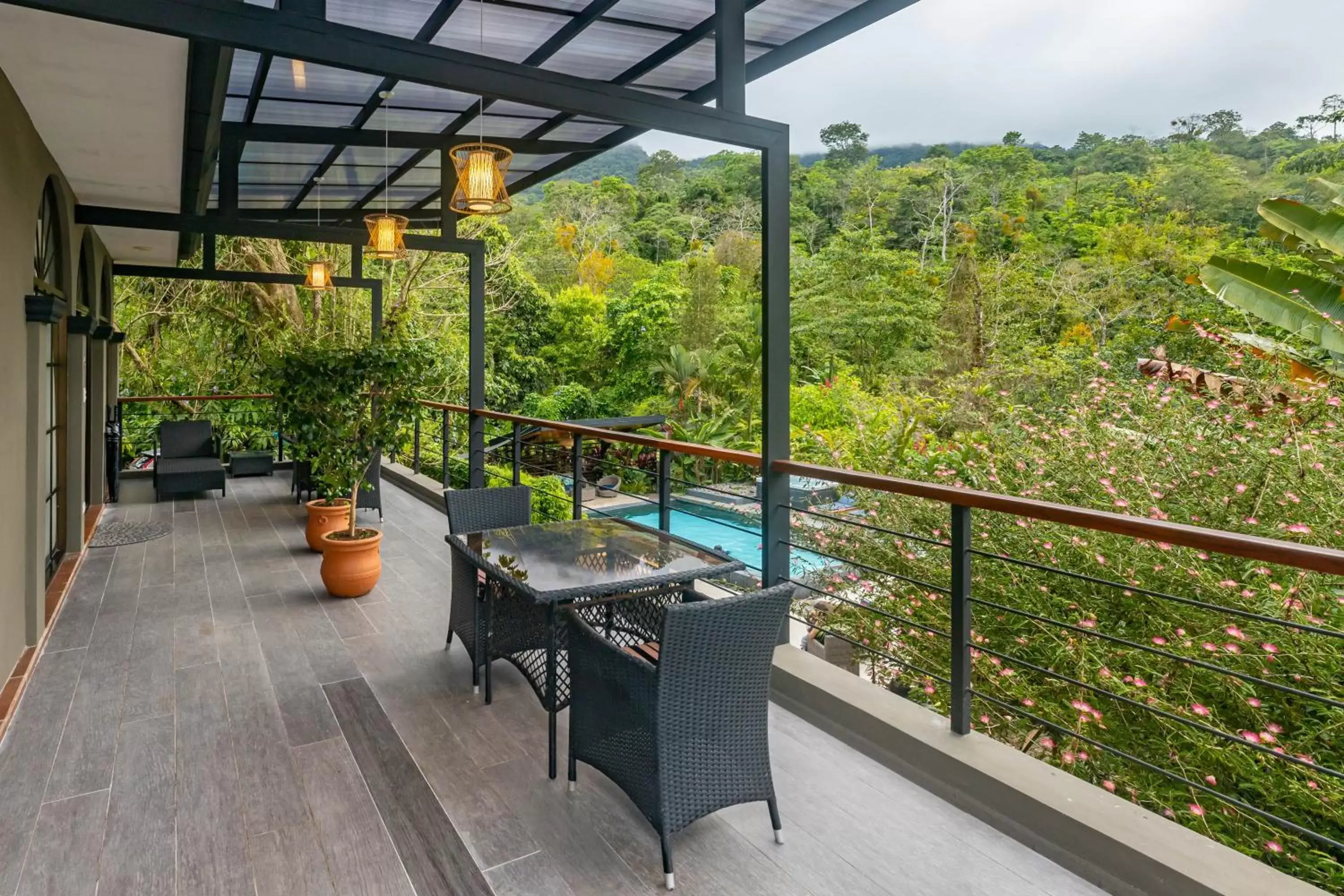 Balcony/Terrace in Tifakara Boutique Hotel & Birding Oasis