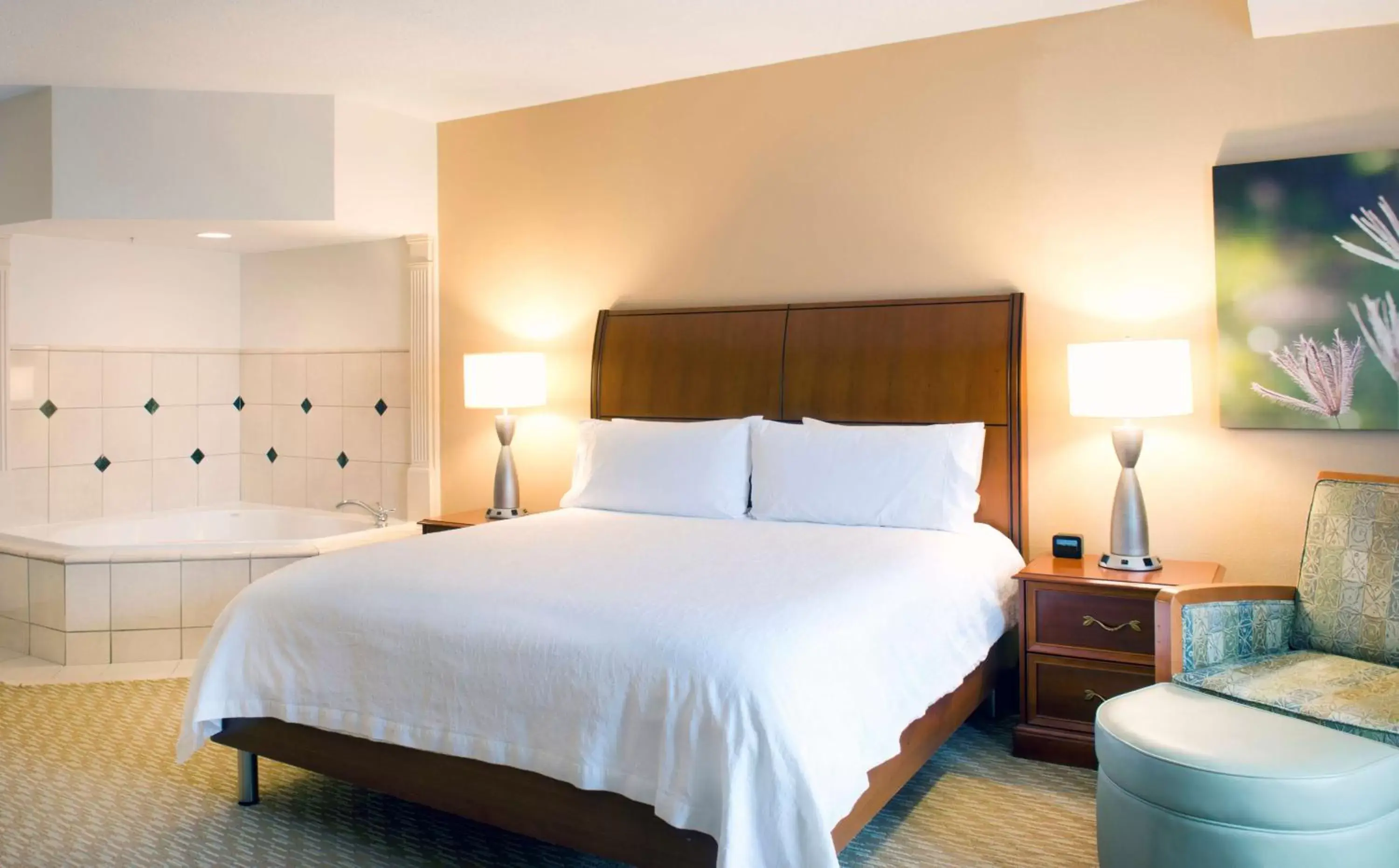 Bathroom, Bed in Hilton Garden Inn Rock Hill