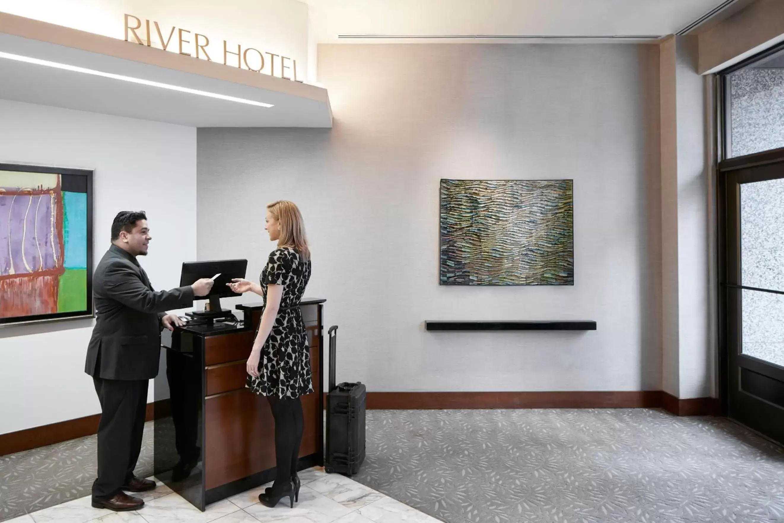 Lobby or reception in River Hotel