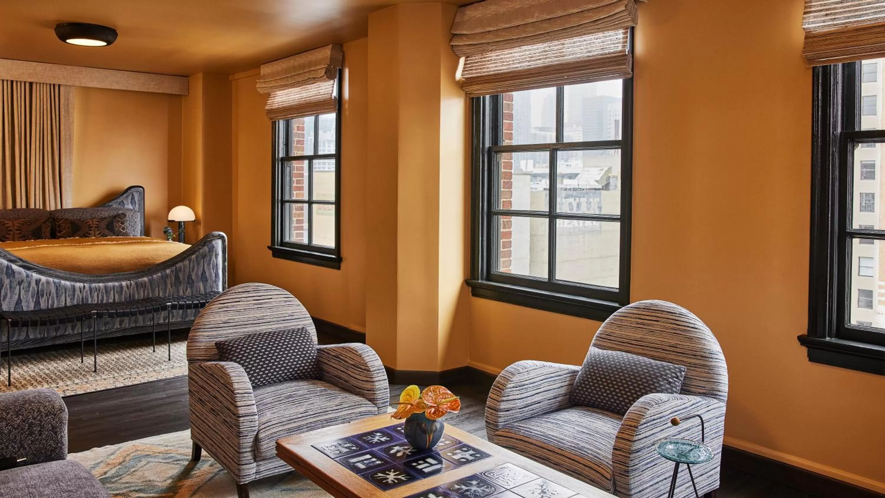 Seating area in Downtown Los Angeles Proper Hotel, a Member of Design Hotels