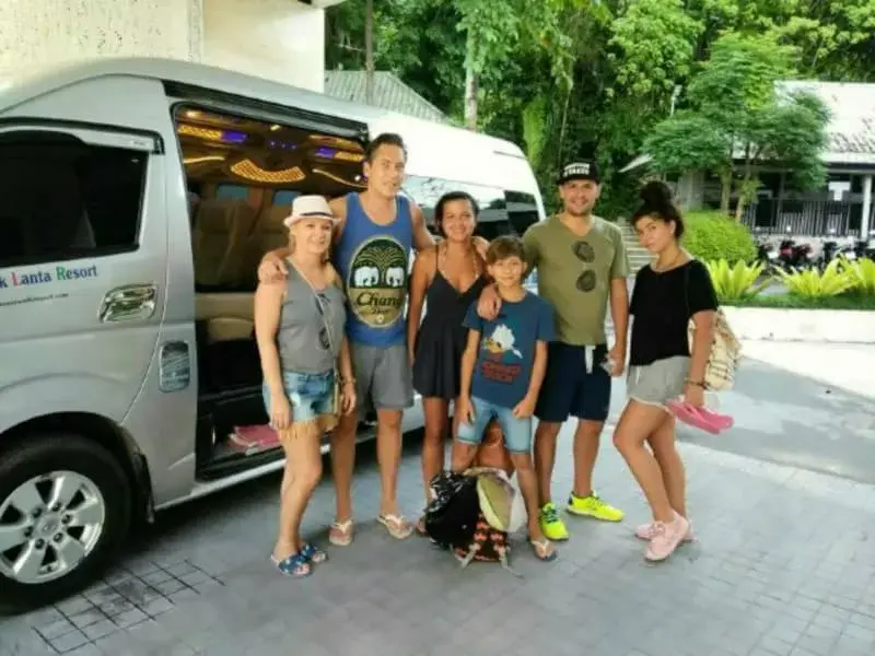 group of guests, Family in Moonwalk Lanta Resort