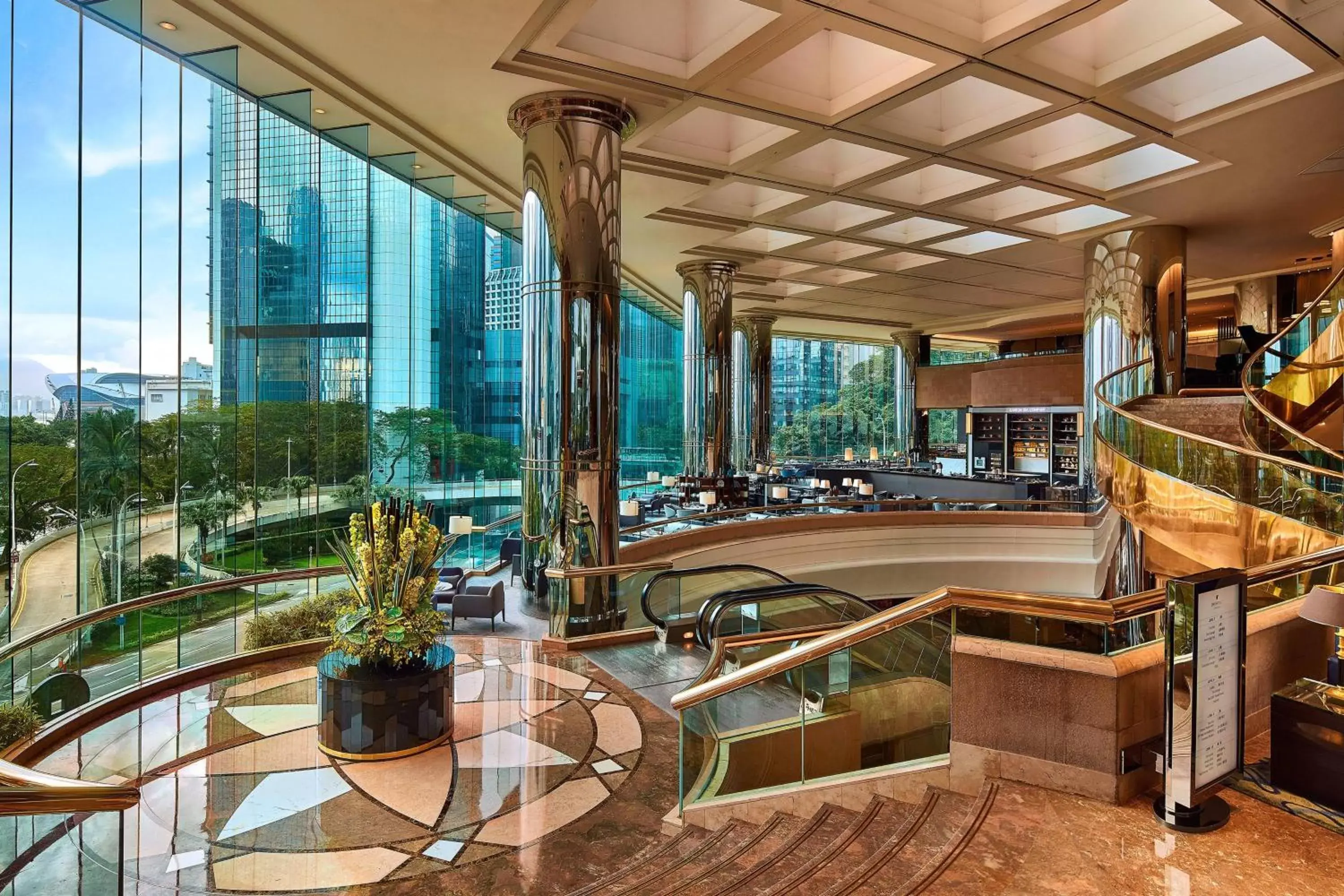 Lobby or reception in JW Marriott Hotel Hong Kong