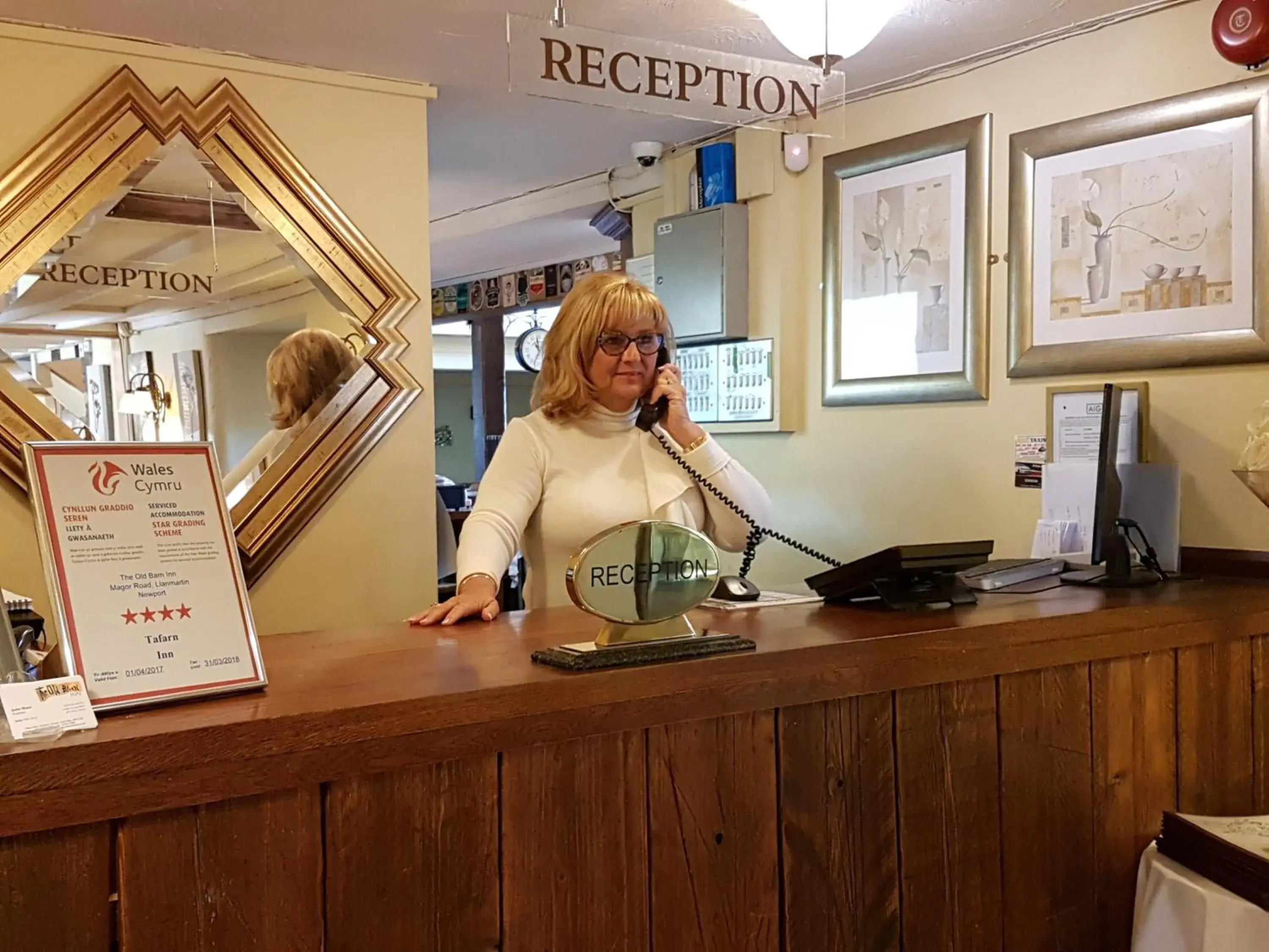 Lobby or reception, Lobby/Reception in The Old Barn Inn