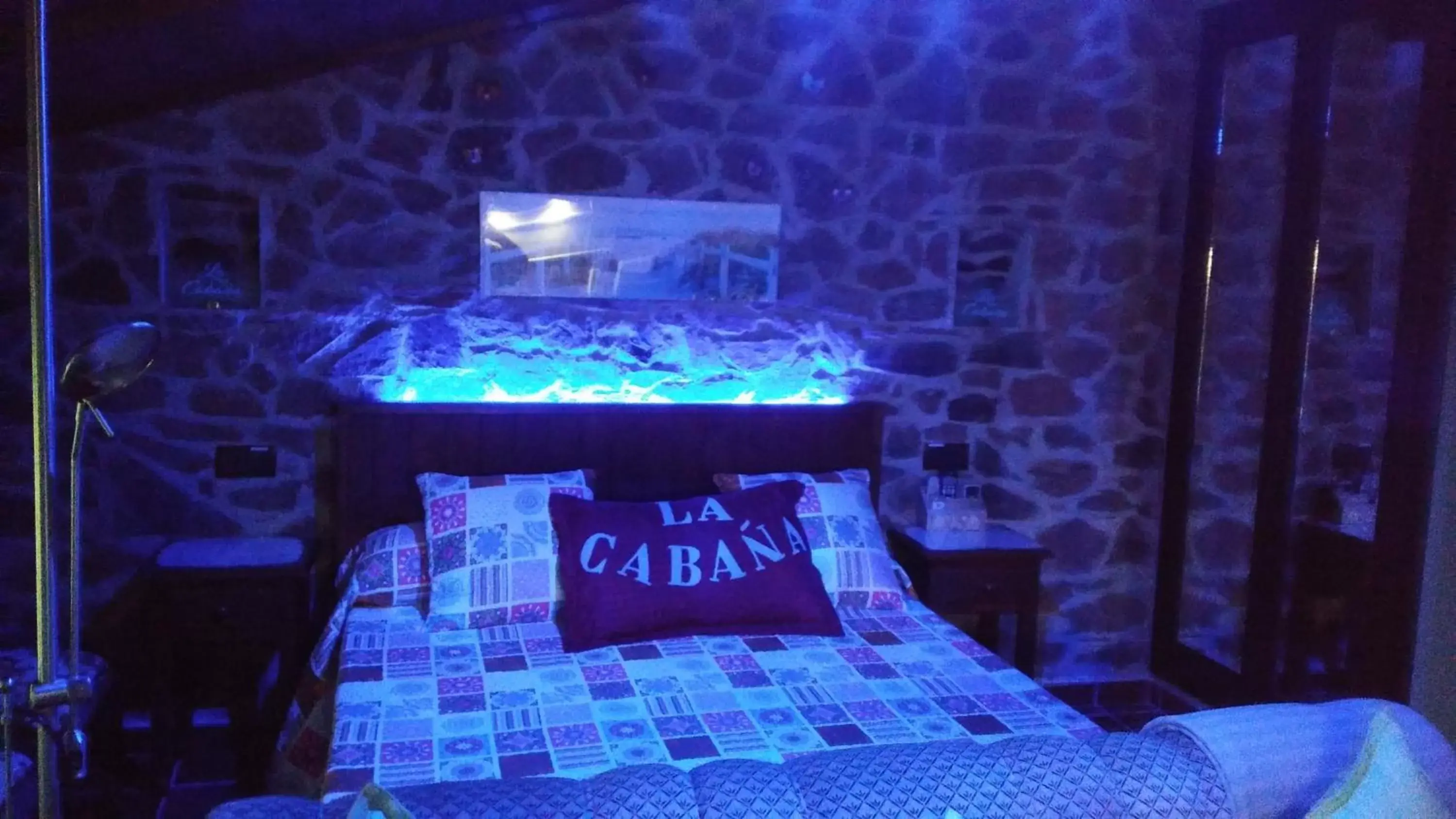 Bed in La Cabaña Romantica de Llano