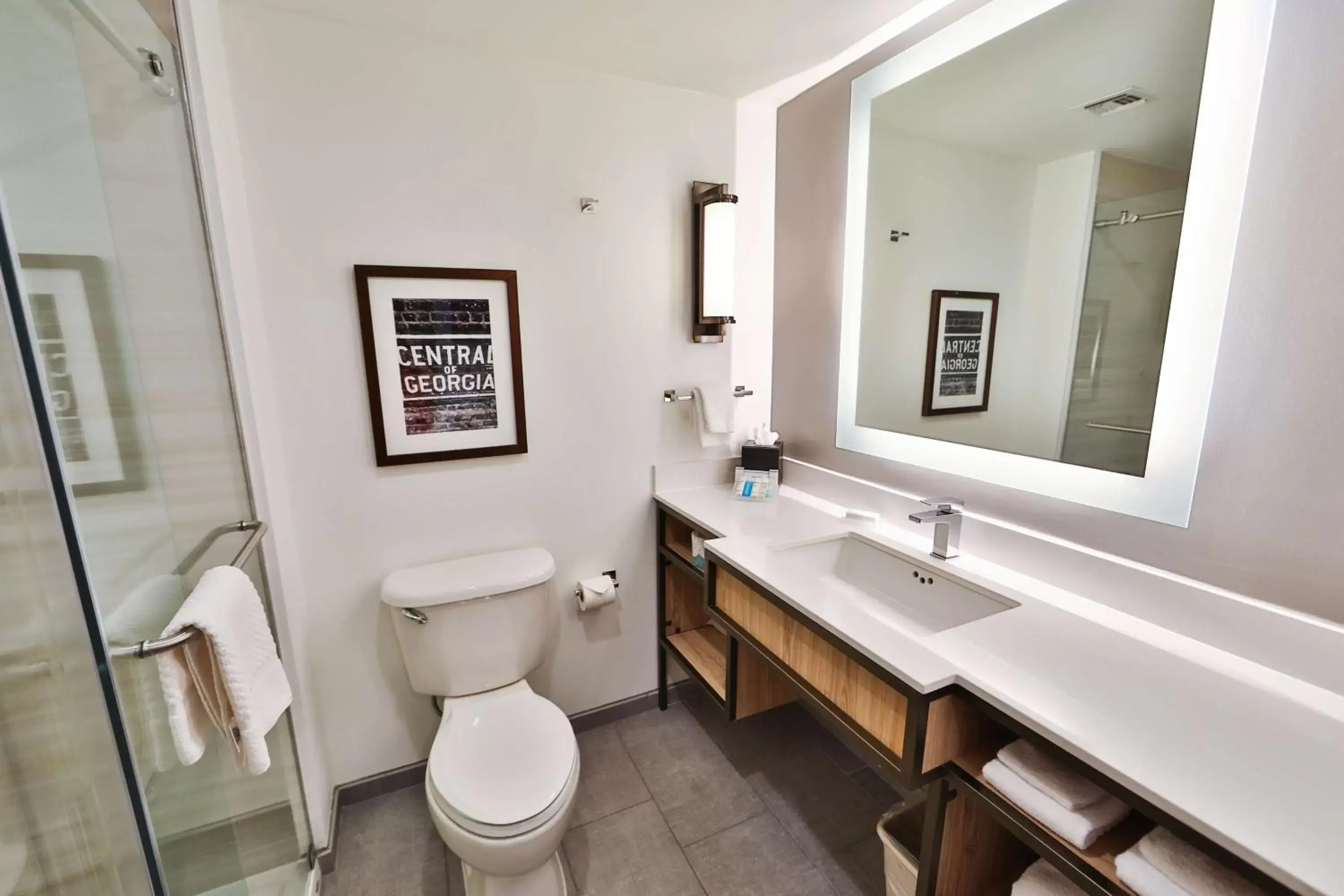 Bathroom in Hilton Garden Inn Savannah Historic District