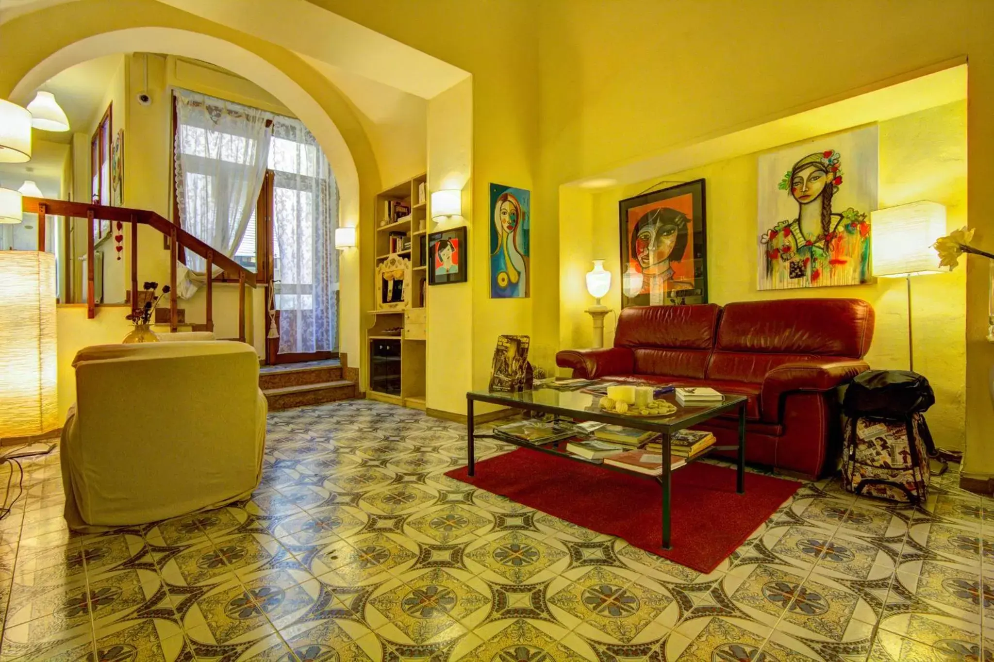 Library, Lobby/Reception in Albergo Etruria