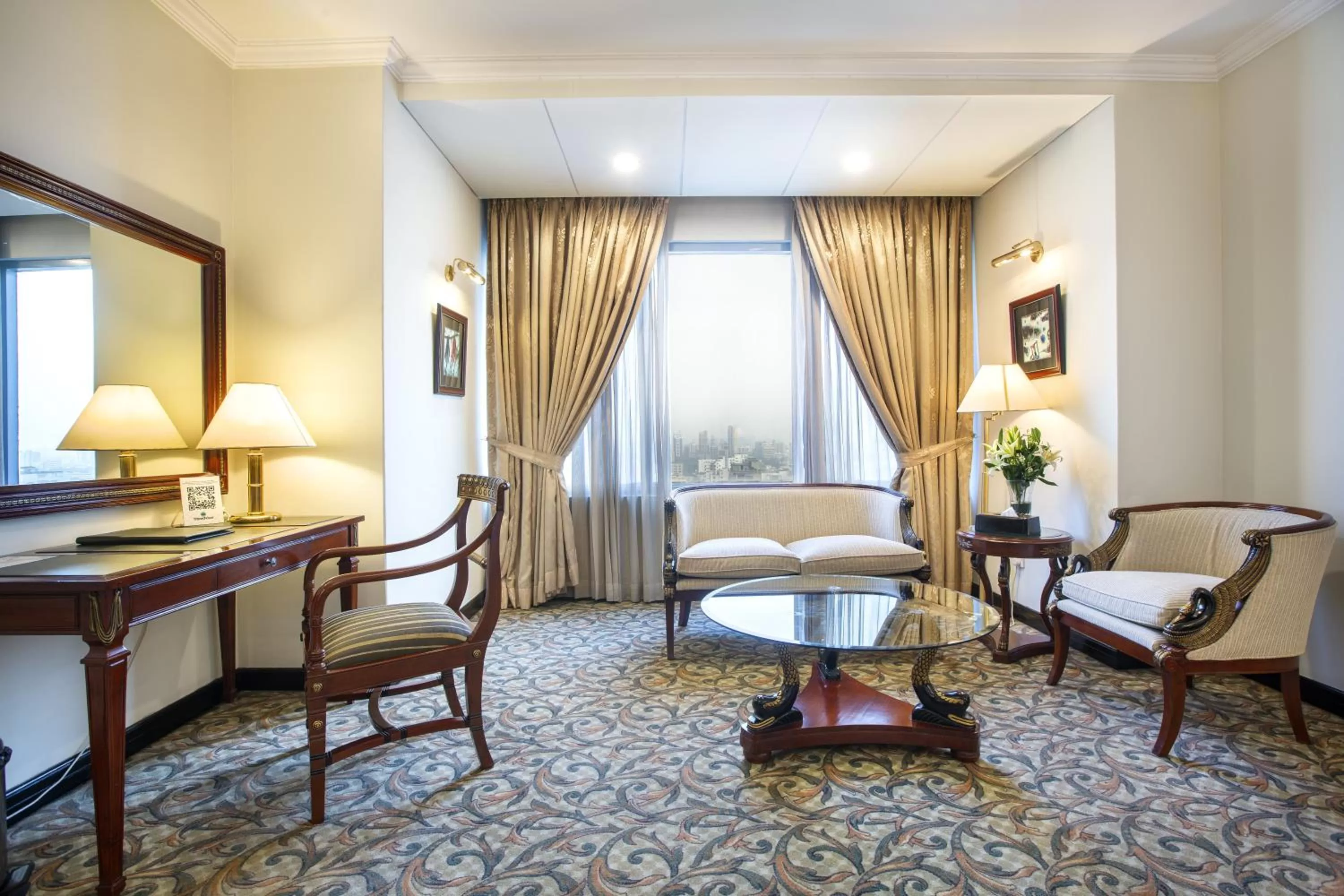 Seating area in Hotel Sarina