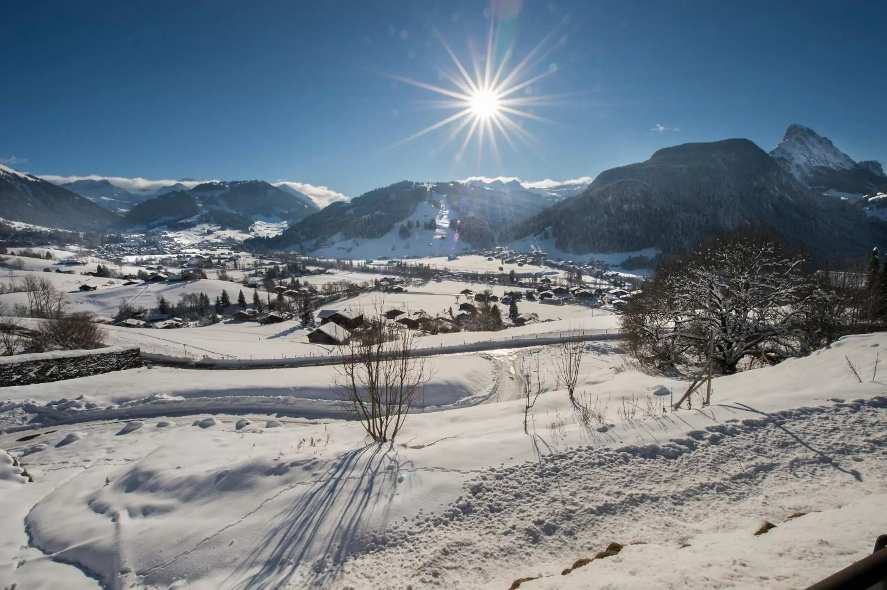 Mountain view, Winter in Geniesserhotel Le Grand Chalet
