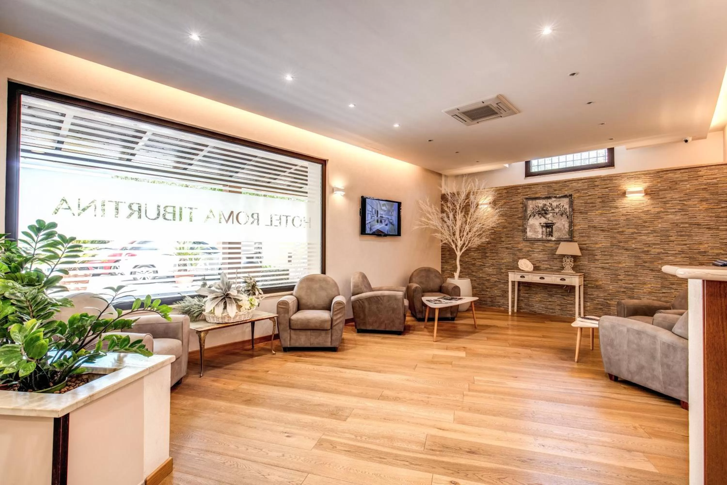 Communal lounge/ TV room in Hotel Roma Tiburtina Metro