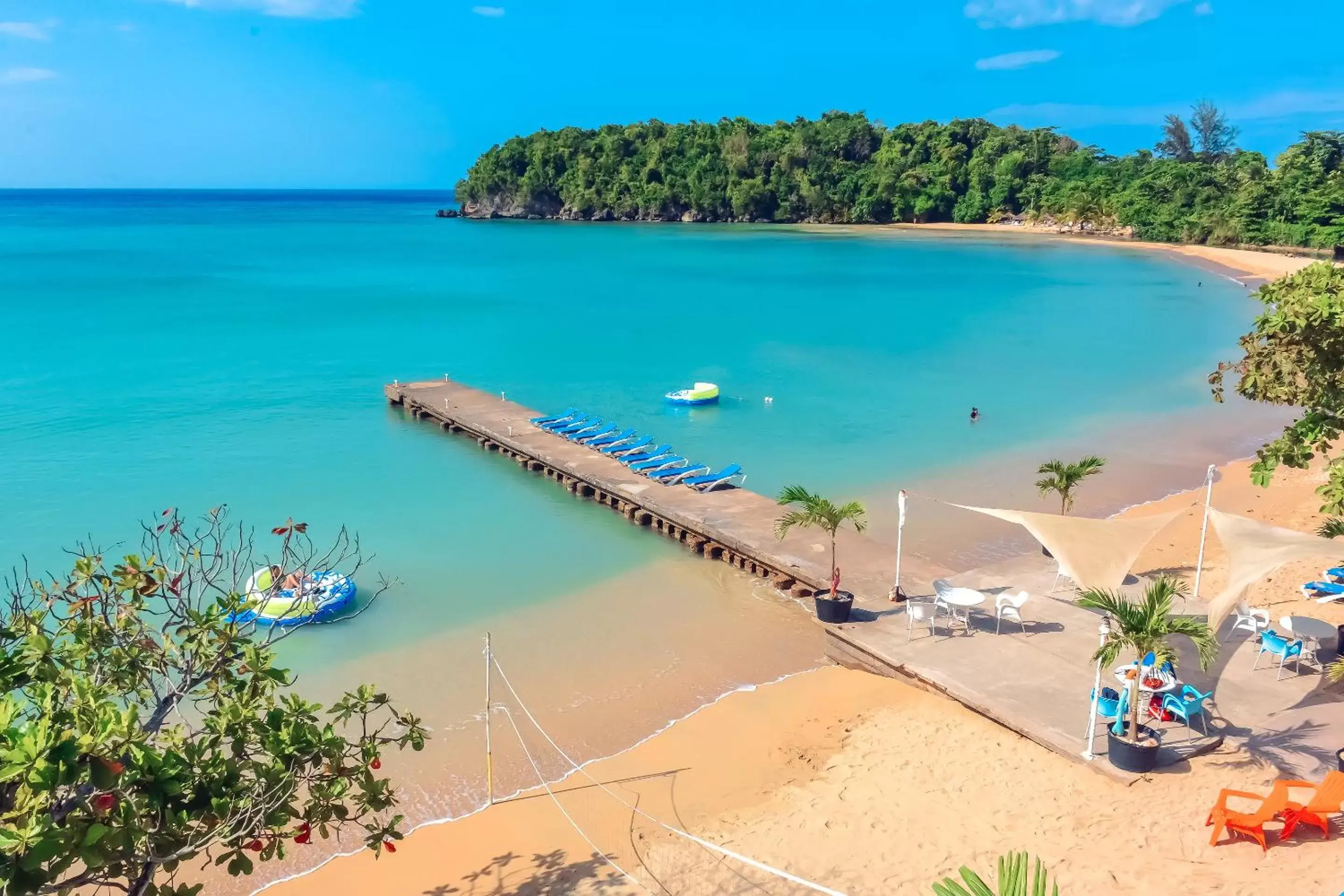 Beach, Bird's-eye View in Sand and Tan Beach Hotel