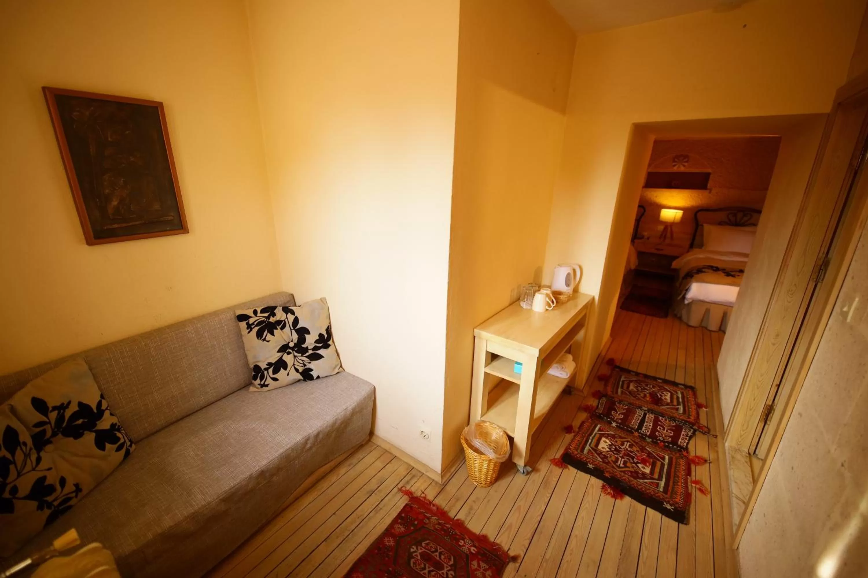 Seating area, Bed in 4 Oda Cave House - Special Class