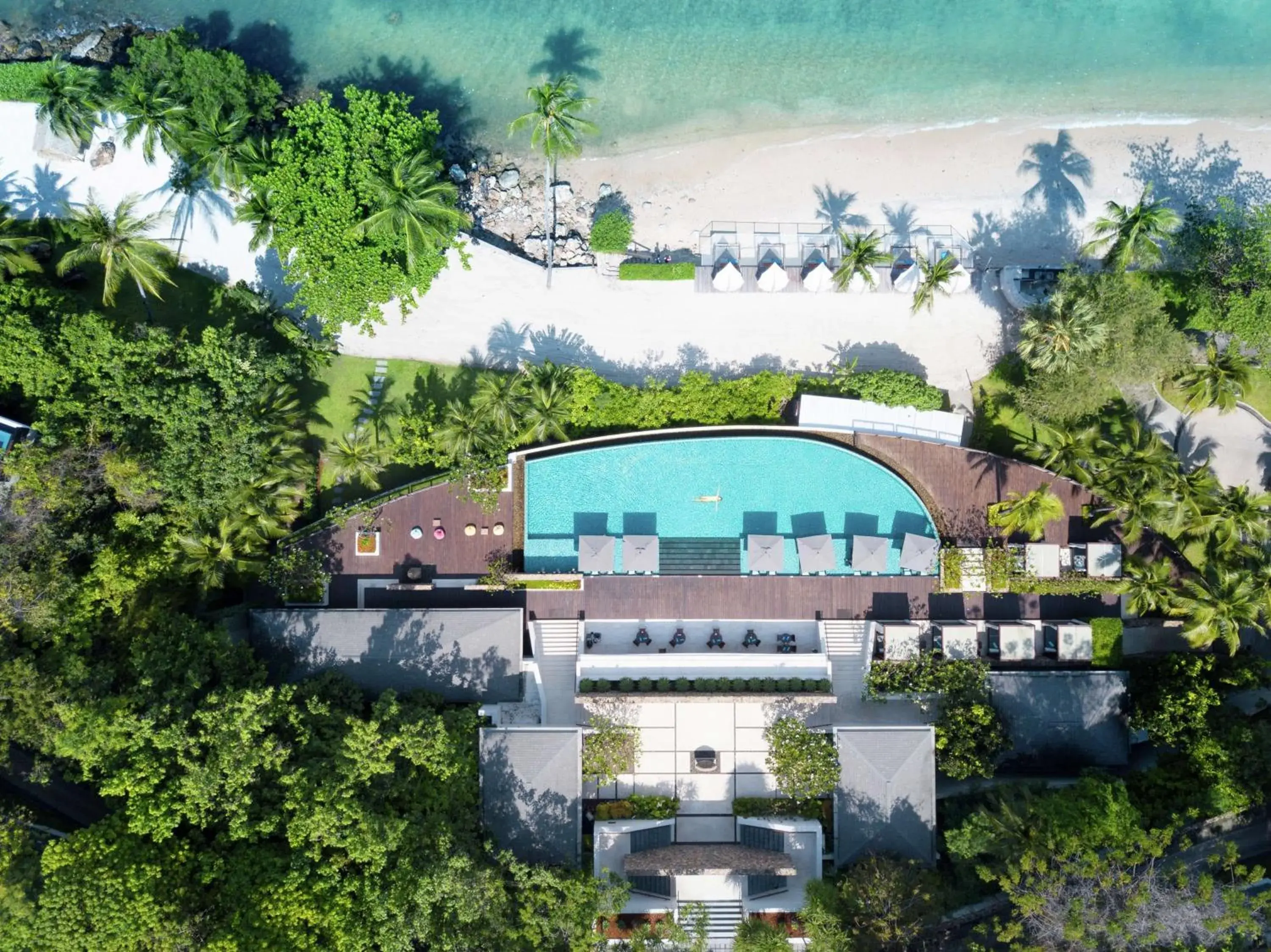 Beach, Bird's-eye View in Conrad Koh Samui Residences Beach, Bird's-eye View in Conrad Koh Samui Residences