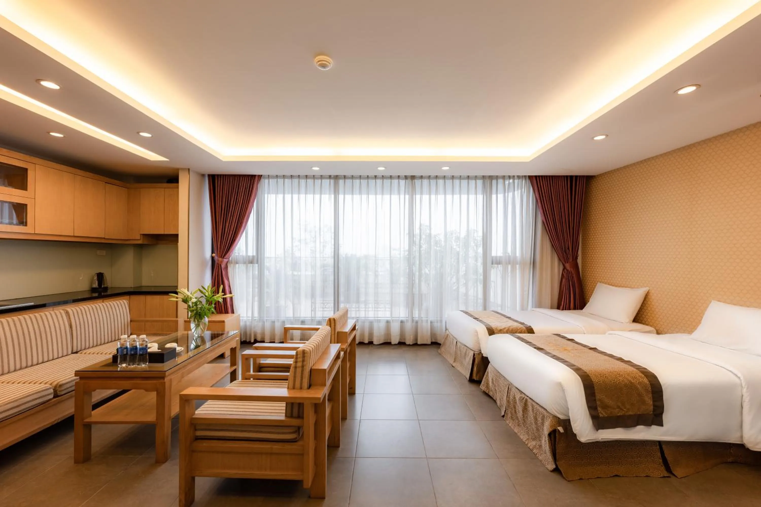 Bed in Riverside Hanoi Hotel