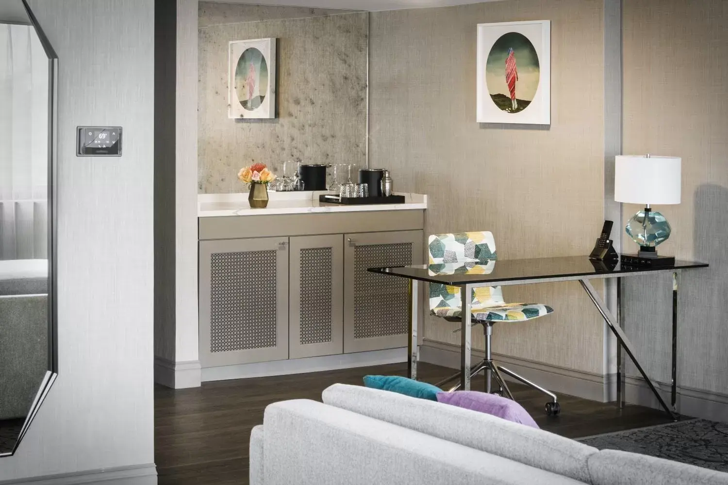 Seating area, Bed in The Darcy Hotel, Washington DC Seating area, Bed in The Darcy Hotel, Washington DC