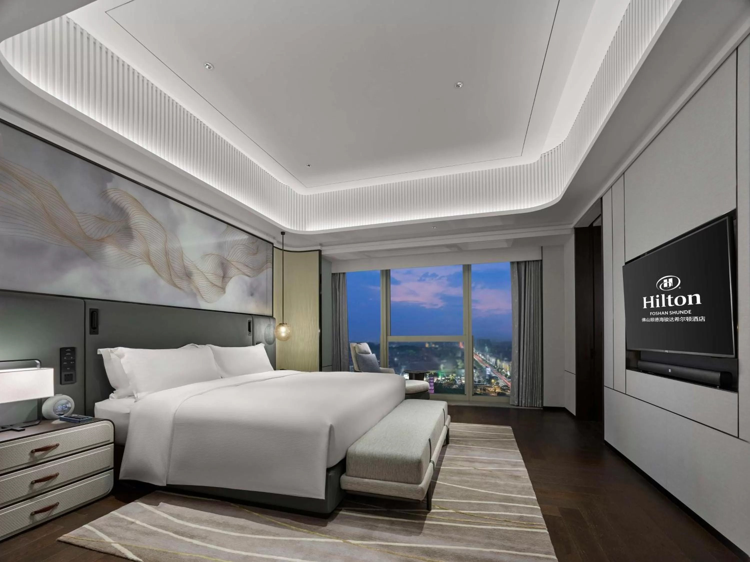 Bed in Hilton Foshan Shunde