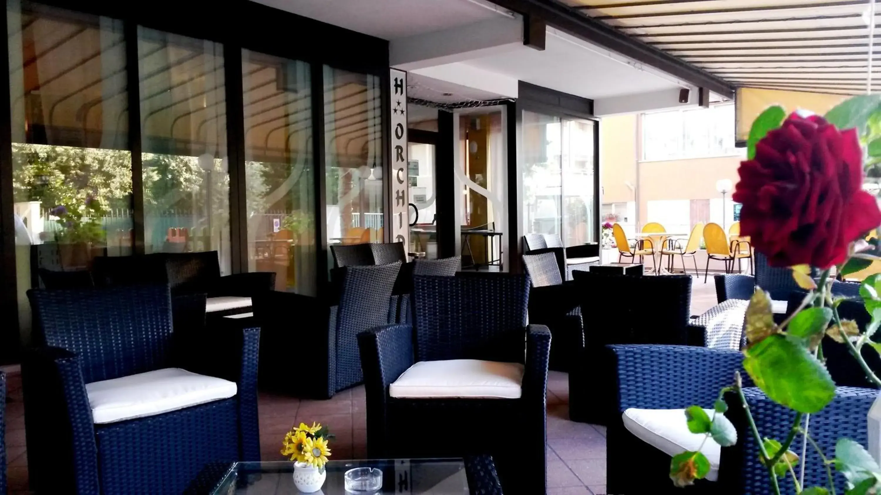 Balcony/Terrace, Restaurant/Places to Eat in Hotel Orchidea