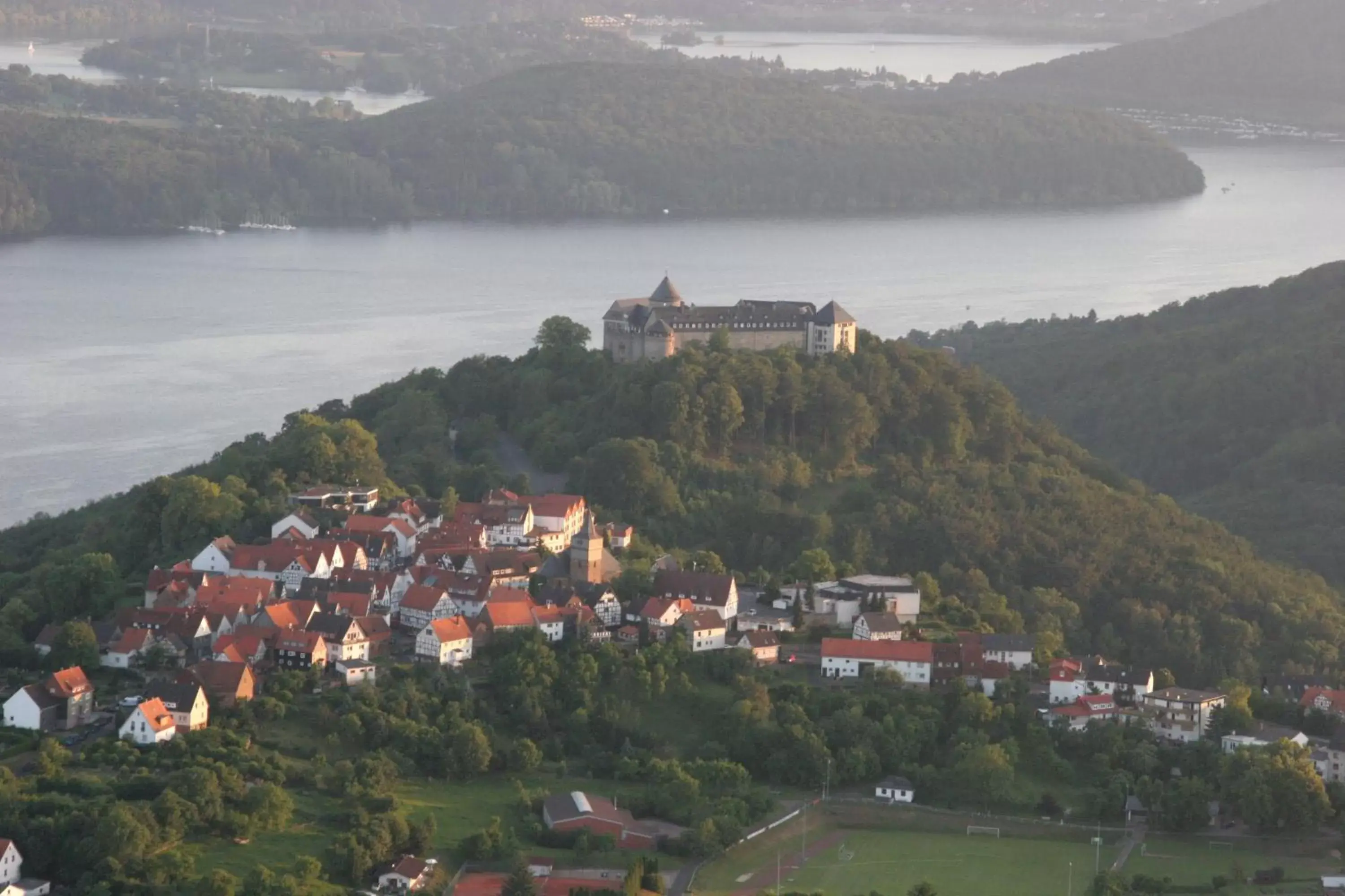 Property building, Bird's-eye View in Hotel Schloss Waldeck