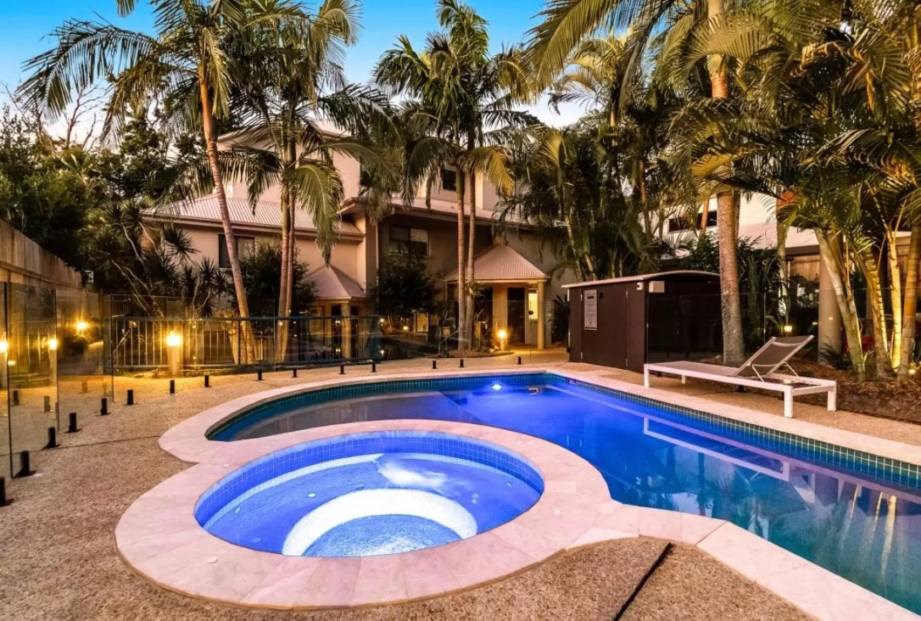 Pool view in Gosamara Apartments