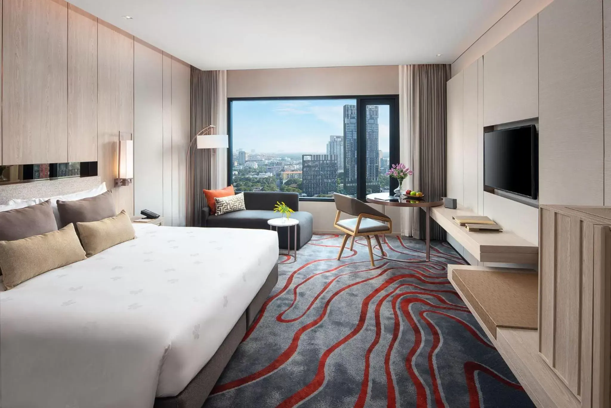 Bedroom, Mountain View in Hotel Nikko Bangkok - SHA Extra Plus Certified