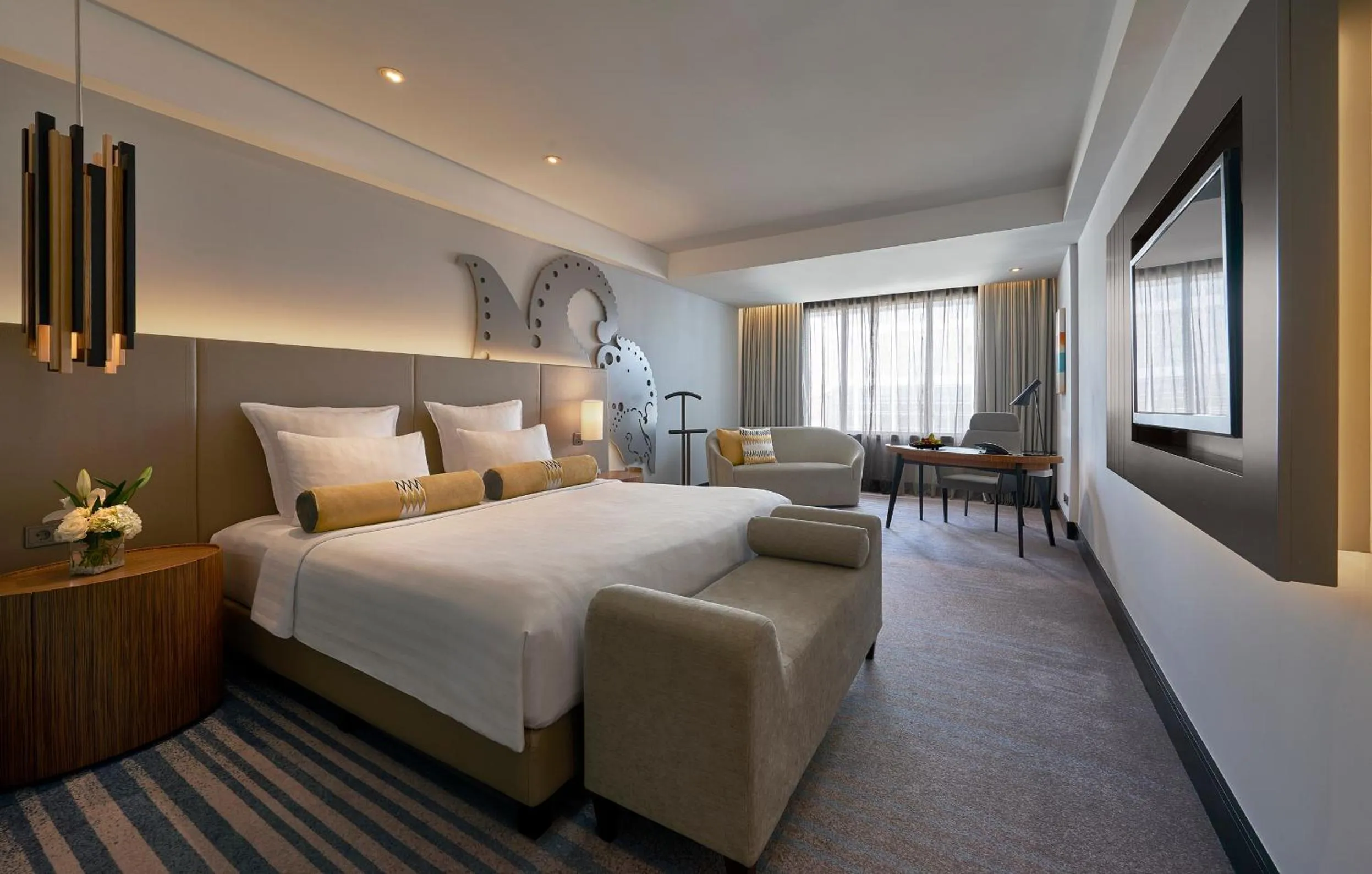 Bed in Pullman Jakarta Indonesia