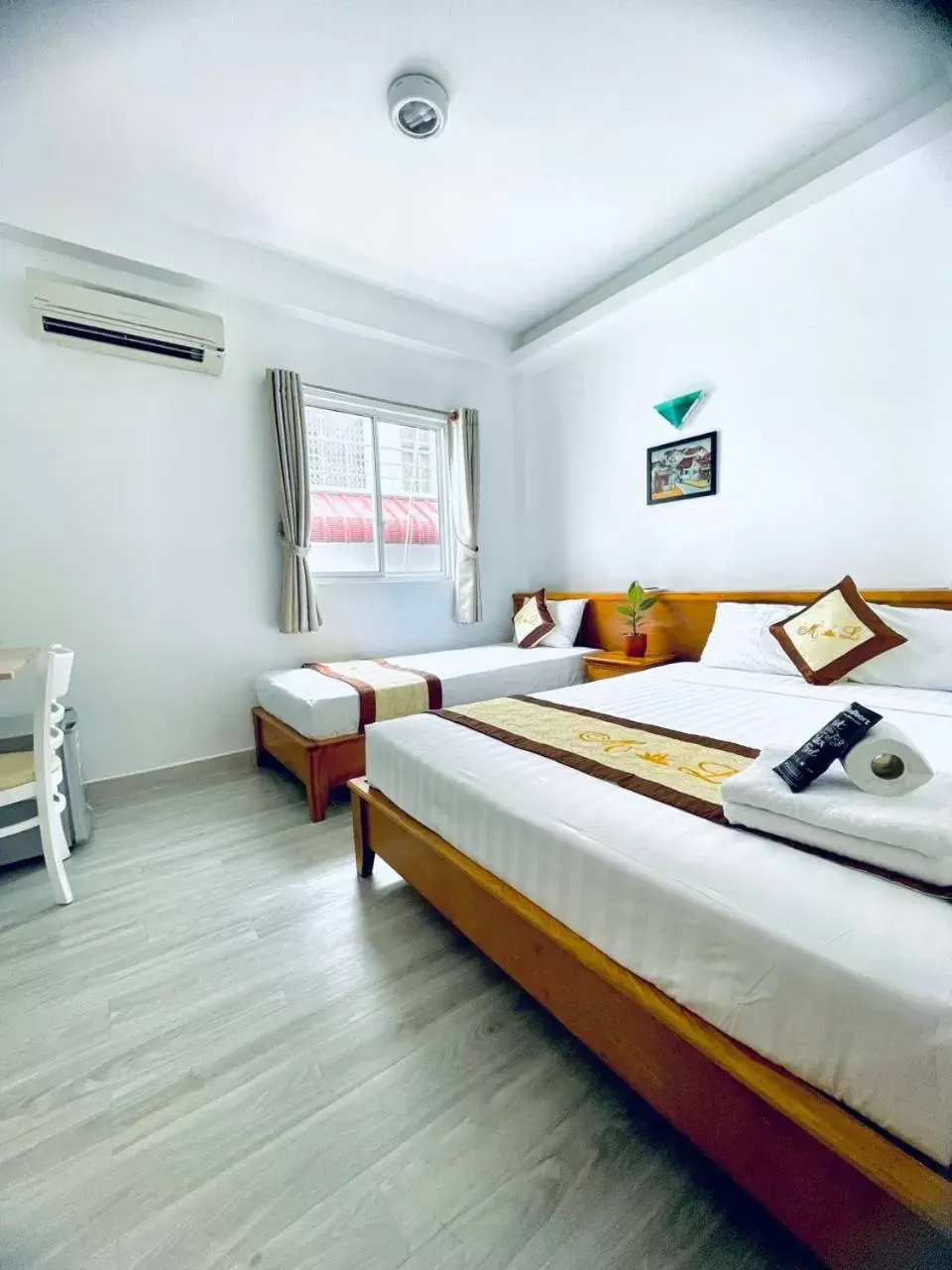 Bed in Marieline Hotel Pham Ngu Lao Bed in Marieline Hotel Pham Ngu Lao