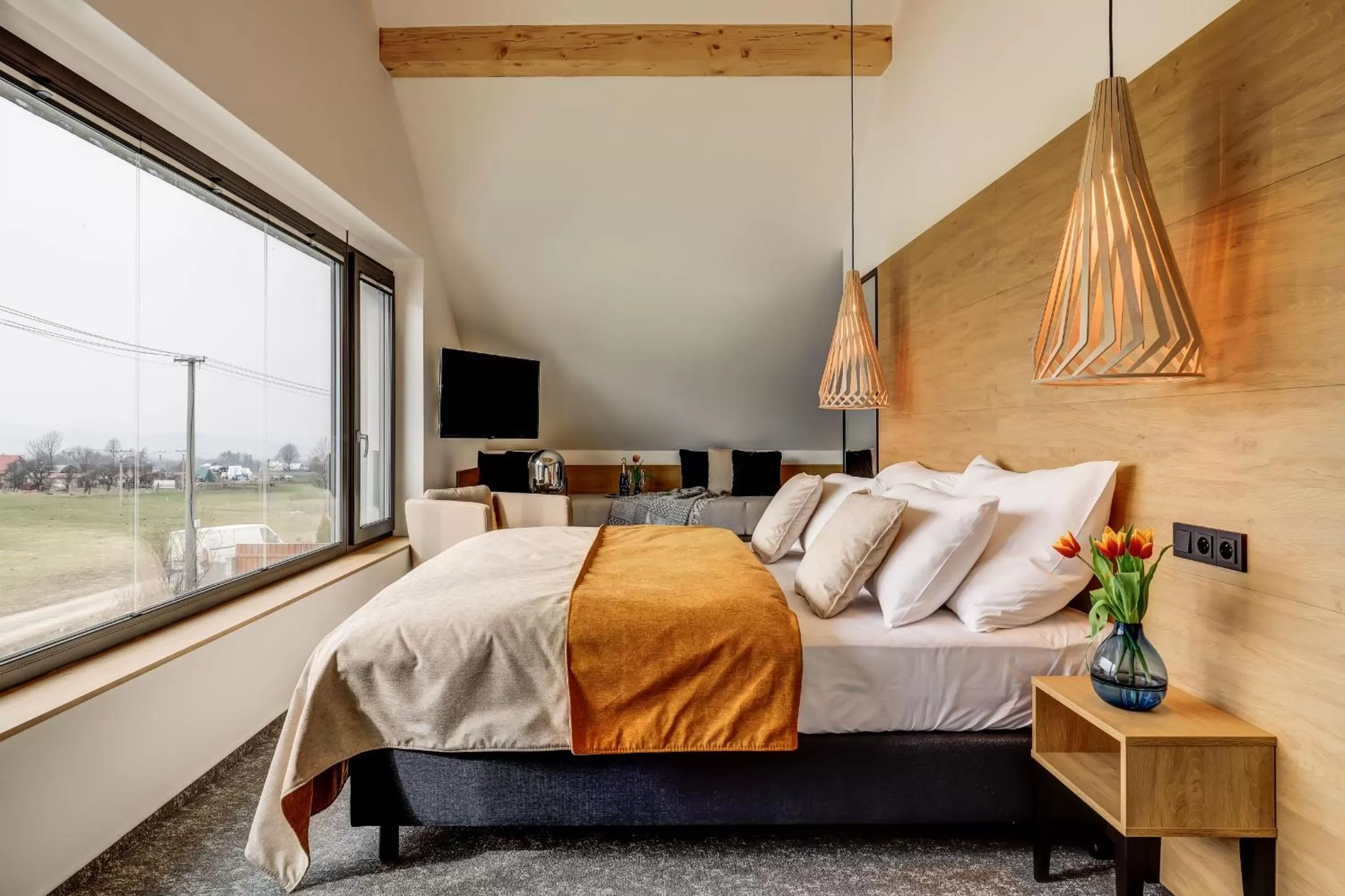 Bed in Hotel Maralák