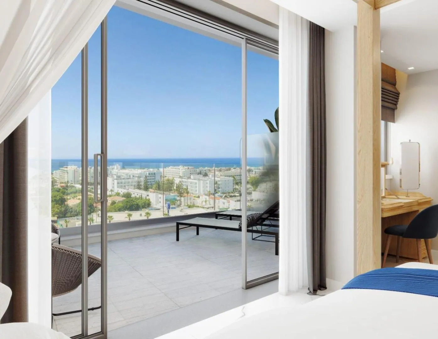 Balcony/Terrace, Bed in Amanti, MadeForTwo Hotels - Ayia Napa