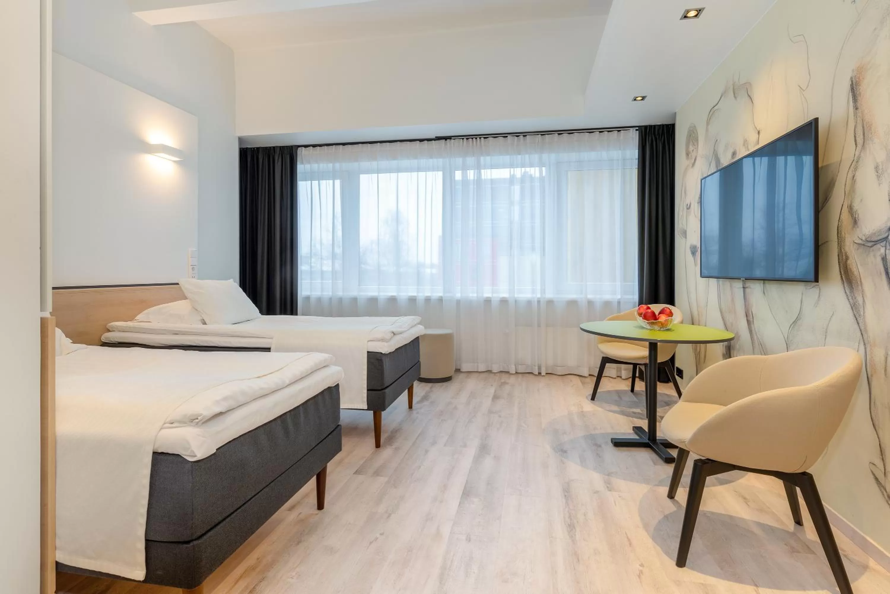 View (from property/room), Bed in Art Hotel Pallas by Tartuhotels