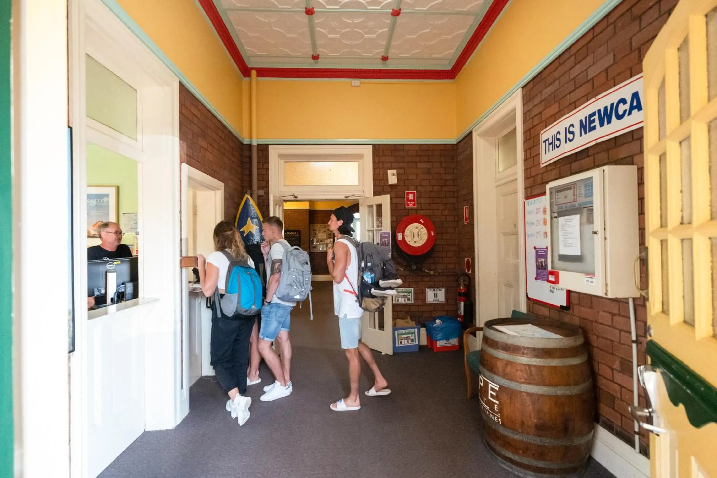 People in Newcastle Beach YHA Hostel