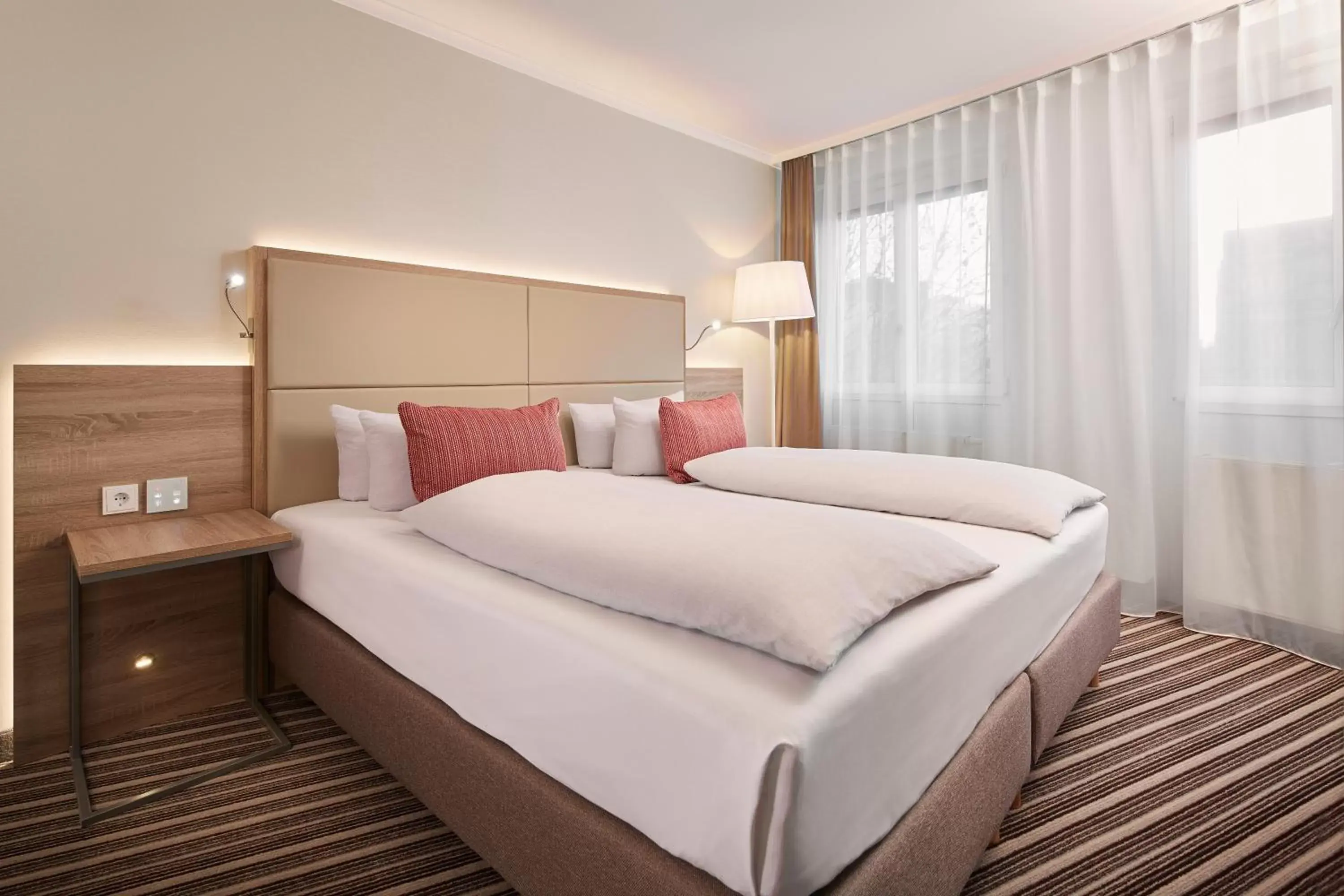 Bed in Hyperion Hotel Berlin