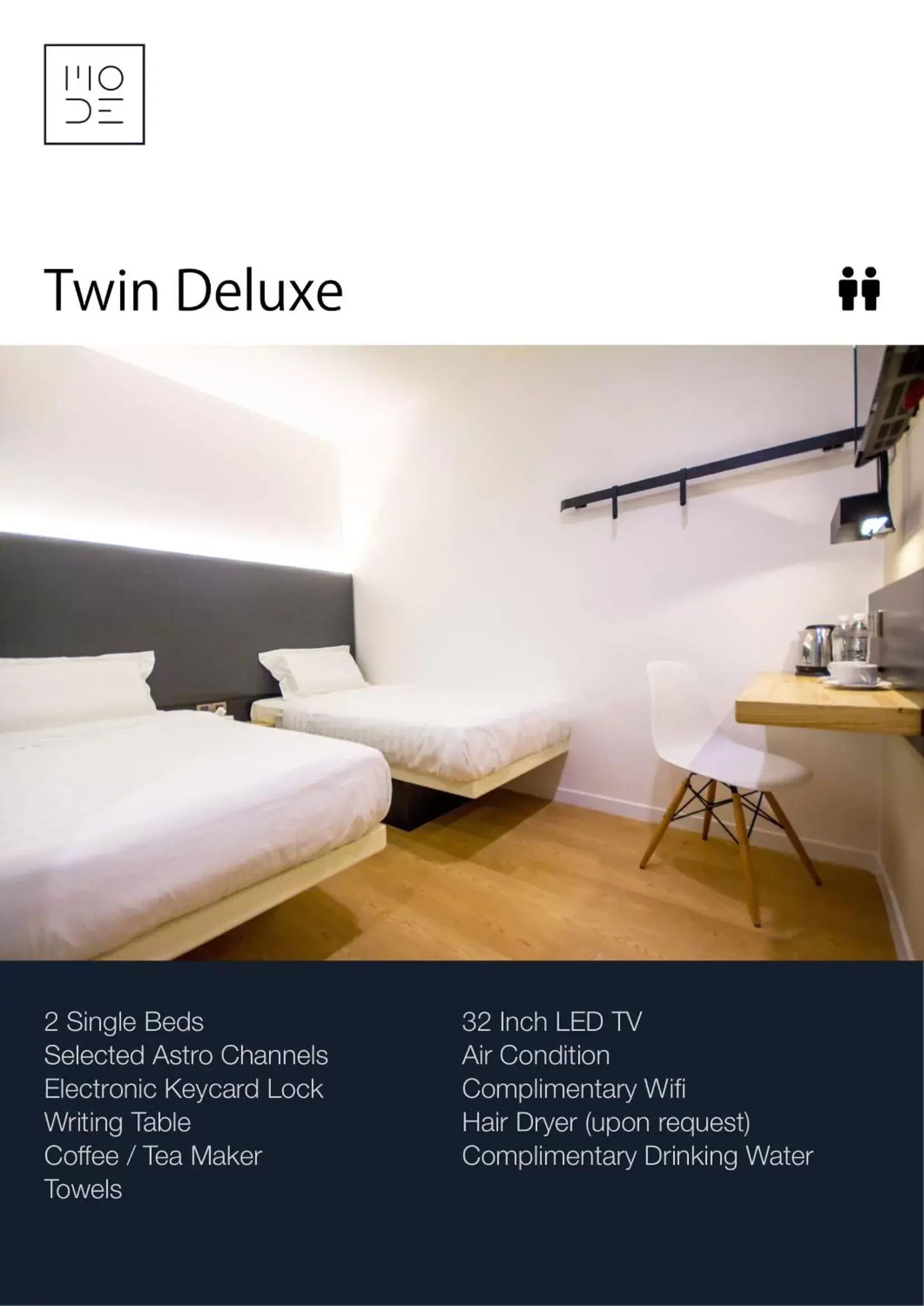 Deluxe Twin Room in Mode Inn Icon City