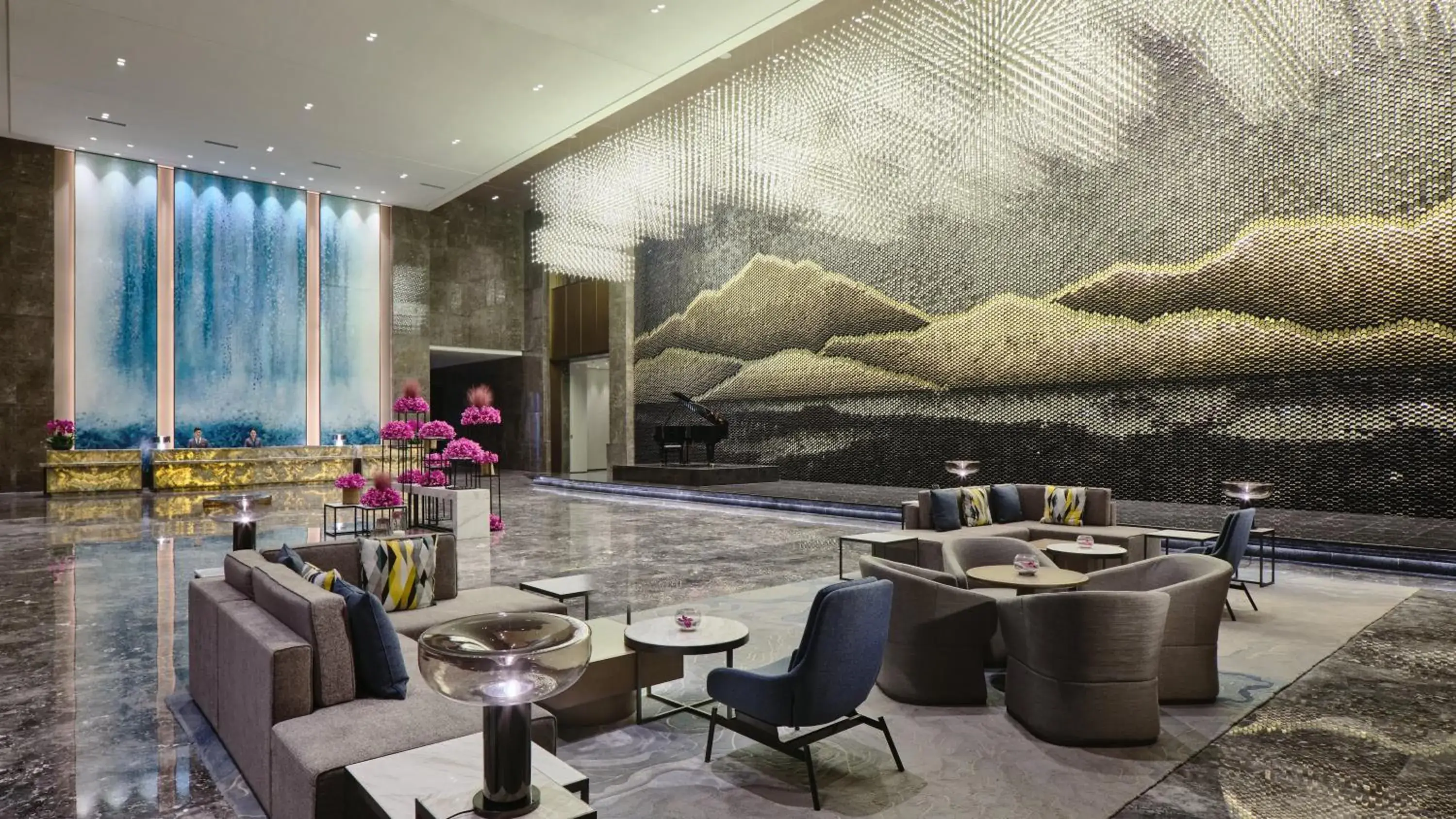 Property building, Lounge/Bar in Crowne Plaza Wuhan Development Zone, an IHG Hotel