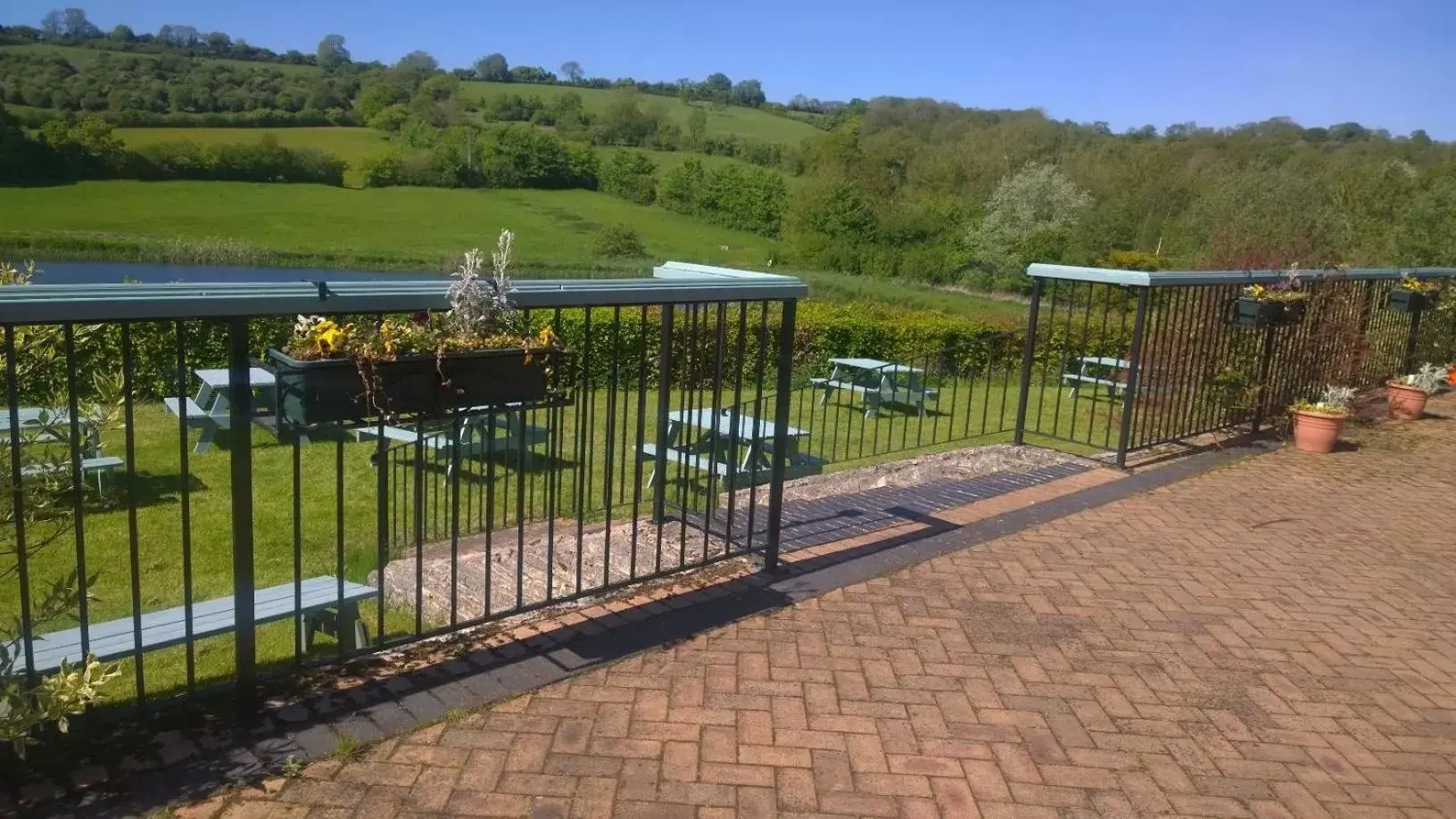Patio in Cameley Lodge - Self Catering