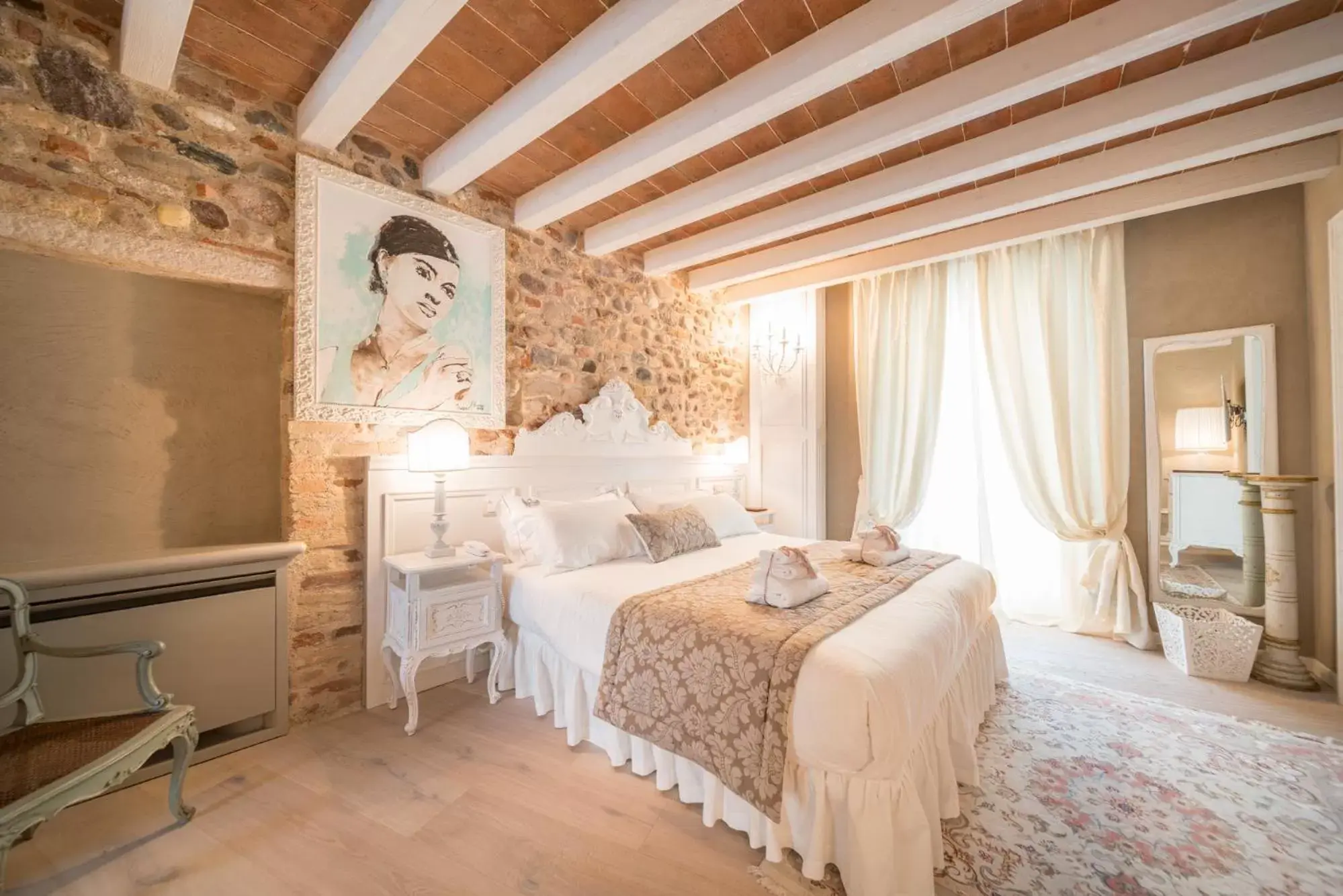 Bed in Regia Rosetta - Royal Rooms Borghetto