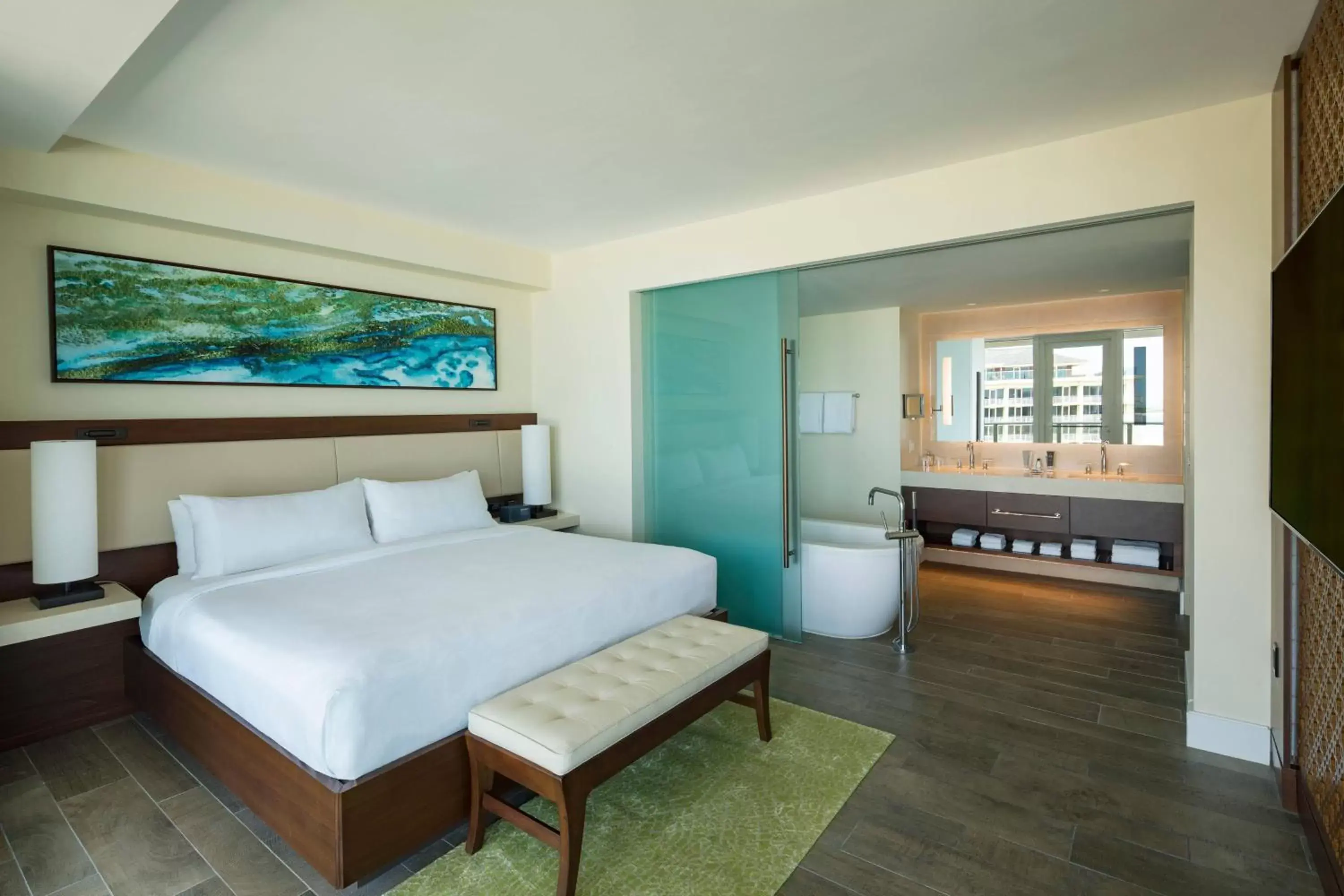 Bathroom, Bed in JW Marriott Marco Island Beach Resort