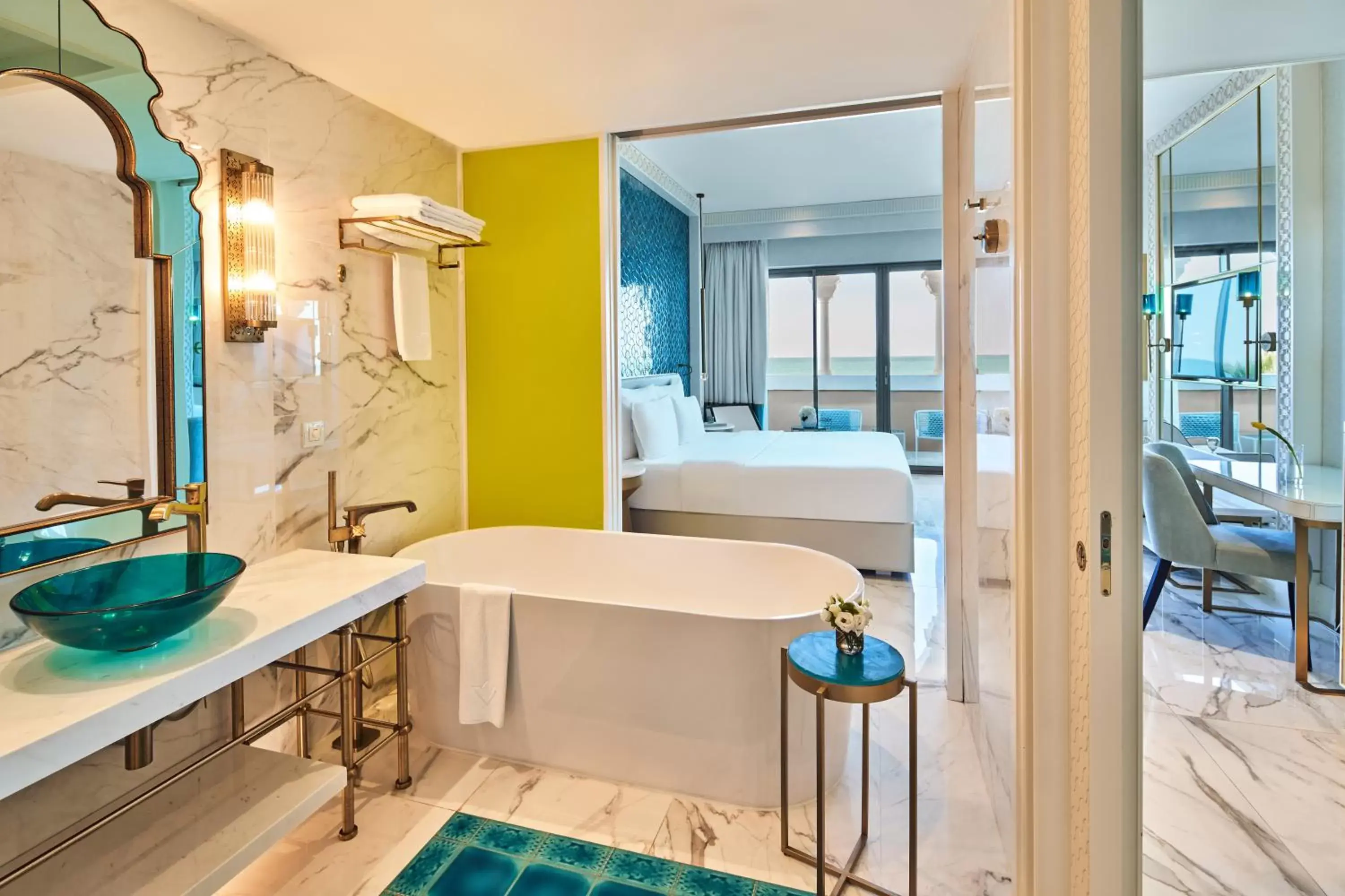 Bed, Bathroom in Rixos Premium Saadiyat Island - All Inclusive