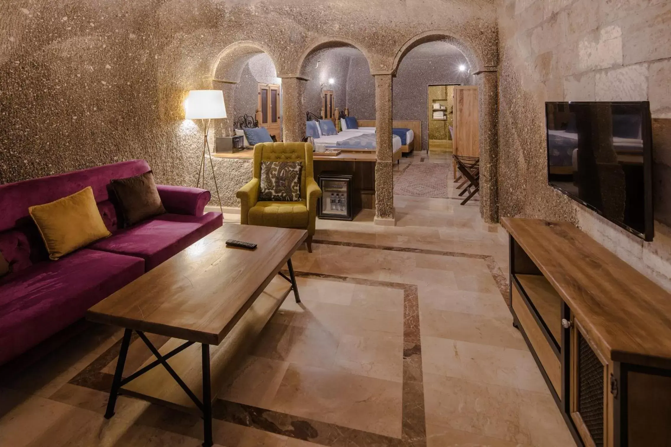 Bed, Seating Area in Lunar Cappadocia Hotel