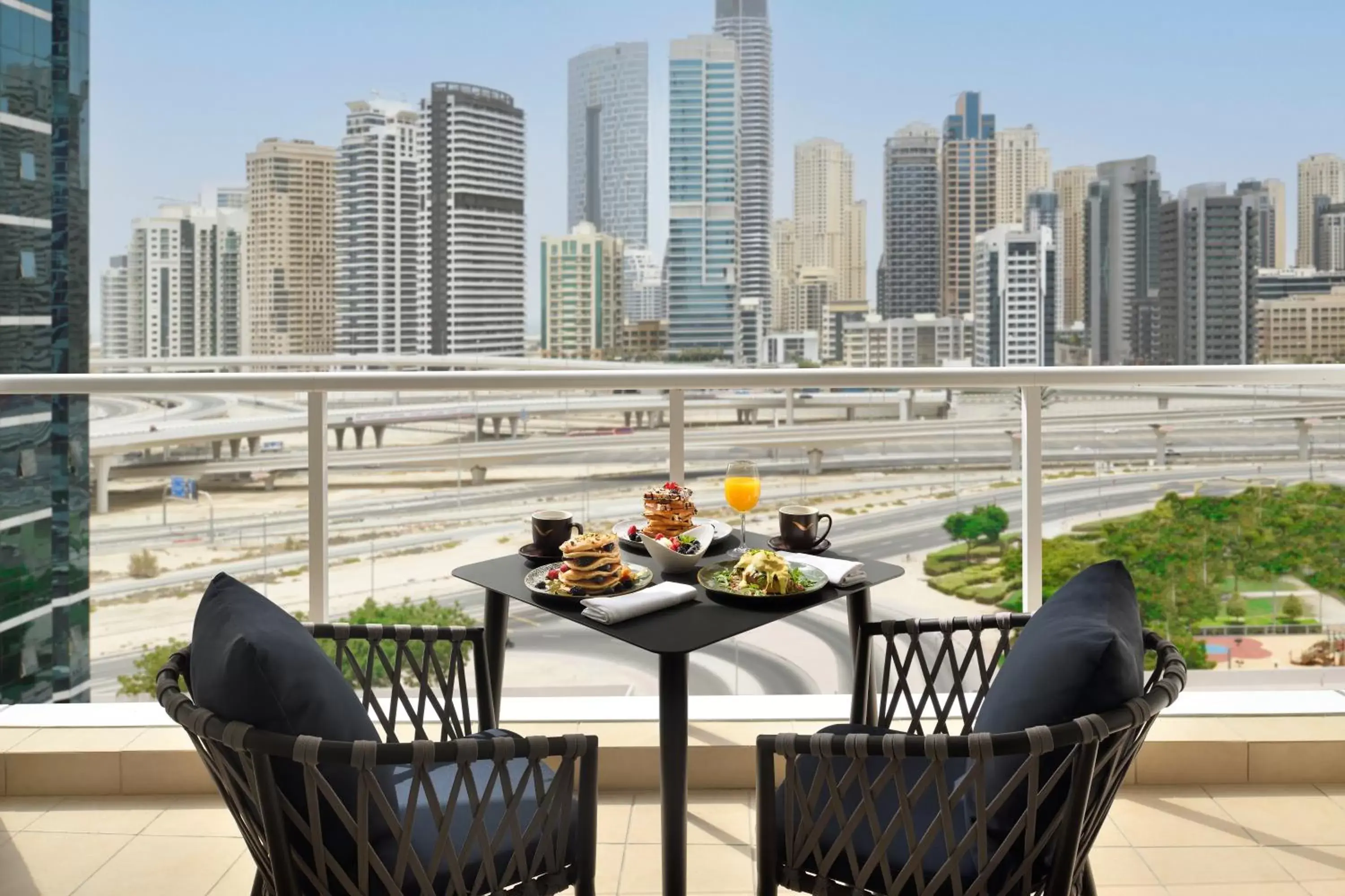 Balcony/Terrace in Mövenpick Hotel Jumeirah Lakes Towers Dubai