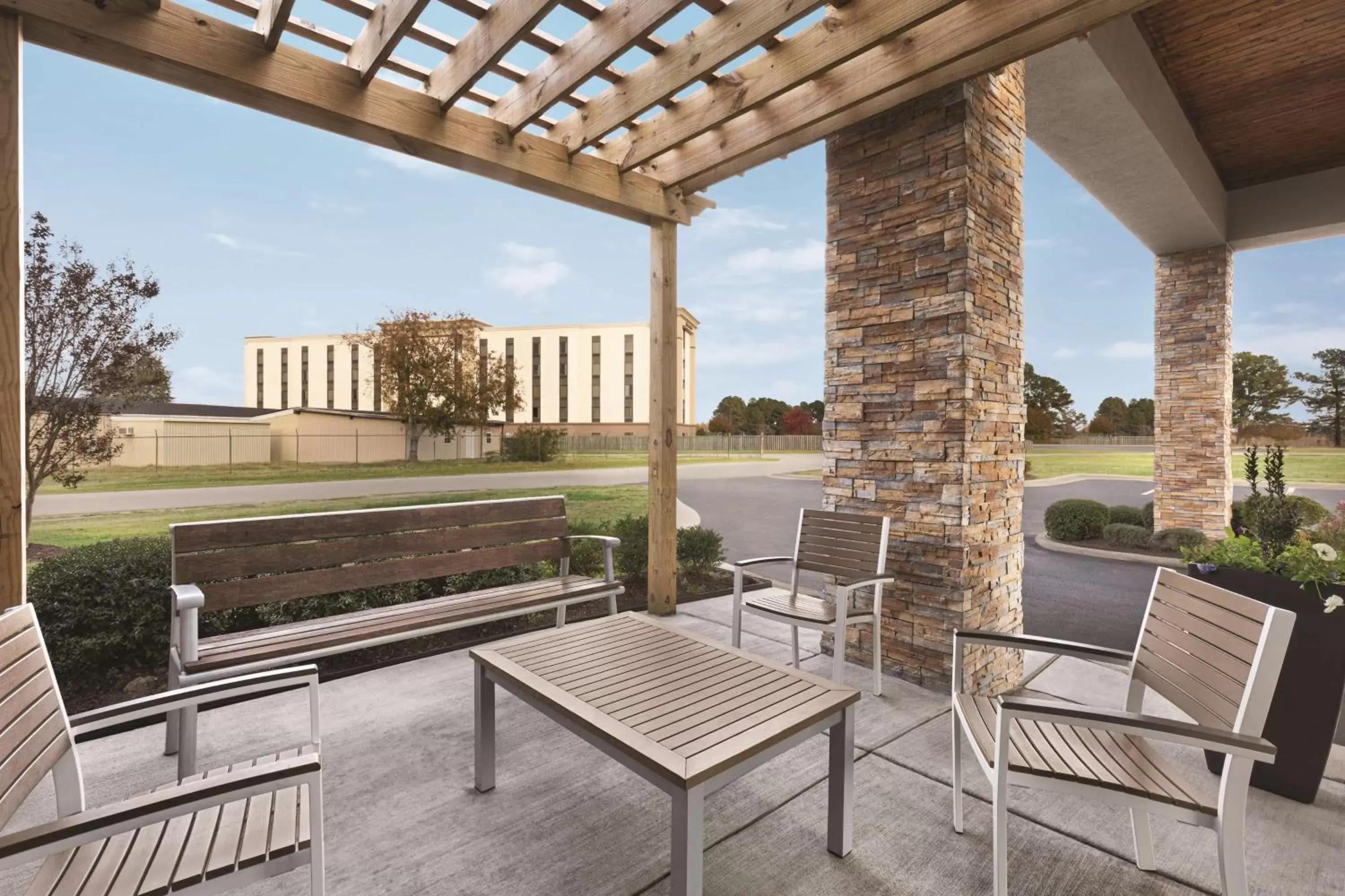 Patio, Balcony/Terrace in Country Inn & Suites by Radisson, Dunn, NC
