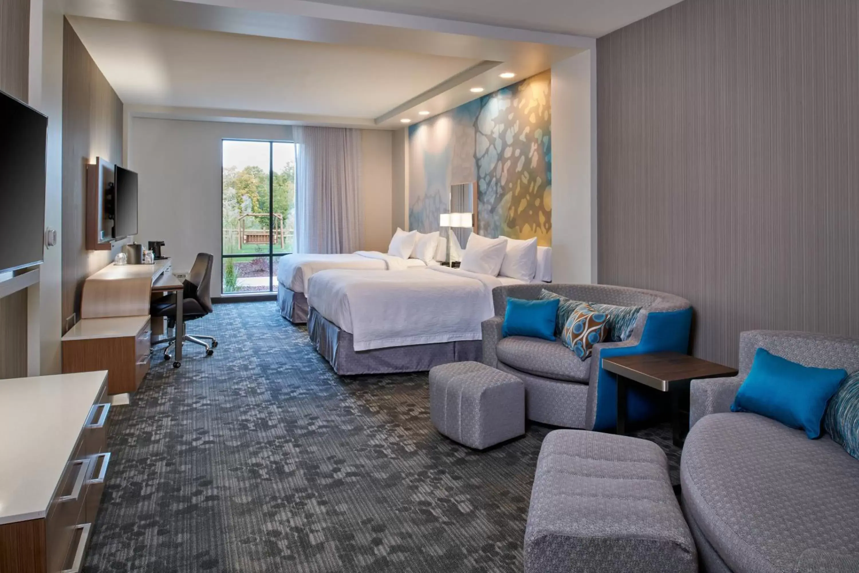 Bedroom in Courtyard by Marriott Petoskey at Victories Square