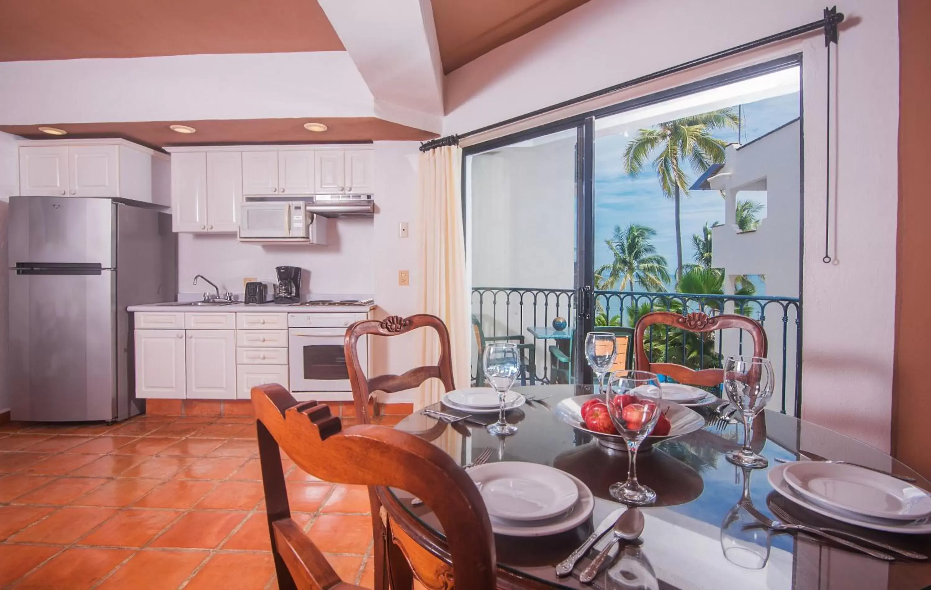 Living room, Dining Area in One Beach Street Puerto Vallarta