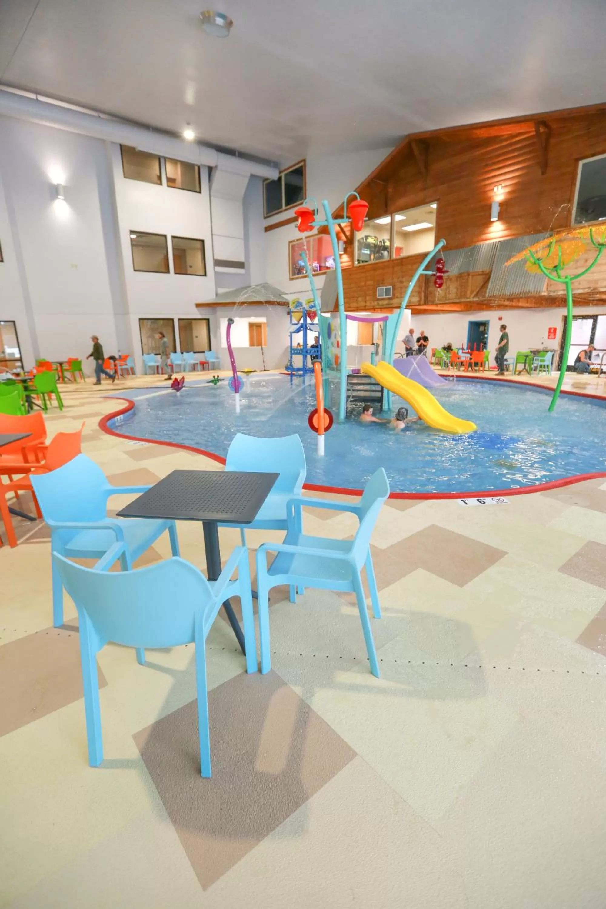 Aqua park in Rapid River Lodge