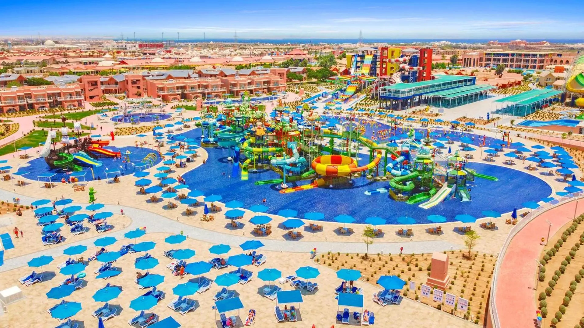 Aqua park, Bird's-eye View in Pickalbatros Jungle Aqua Park - Neverland Hurghada